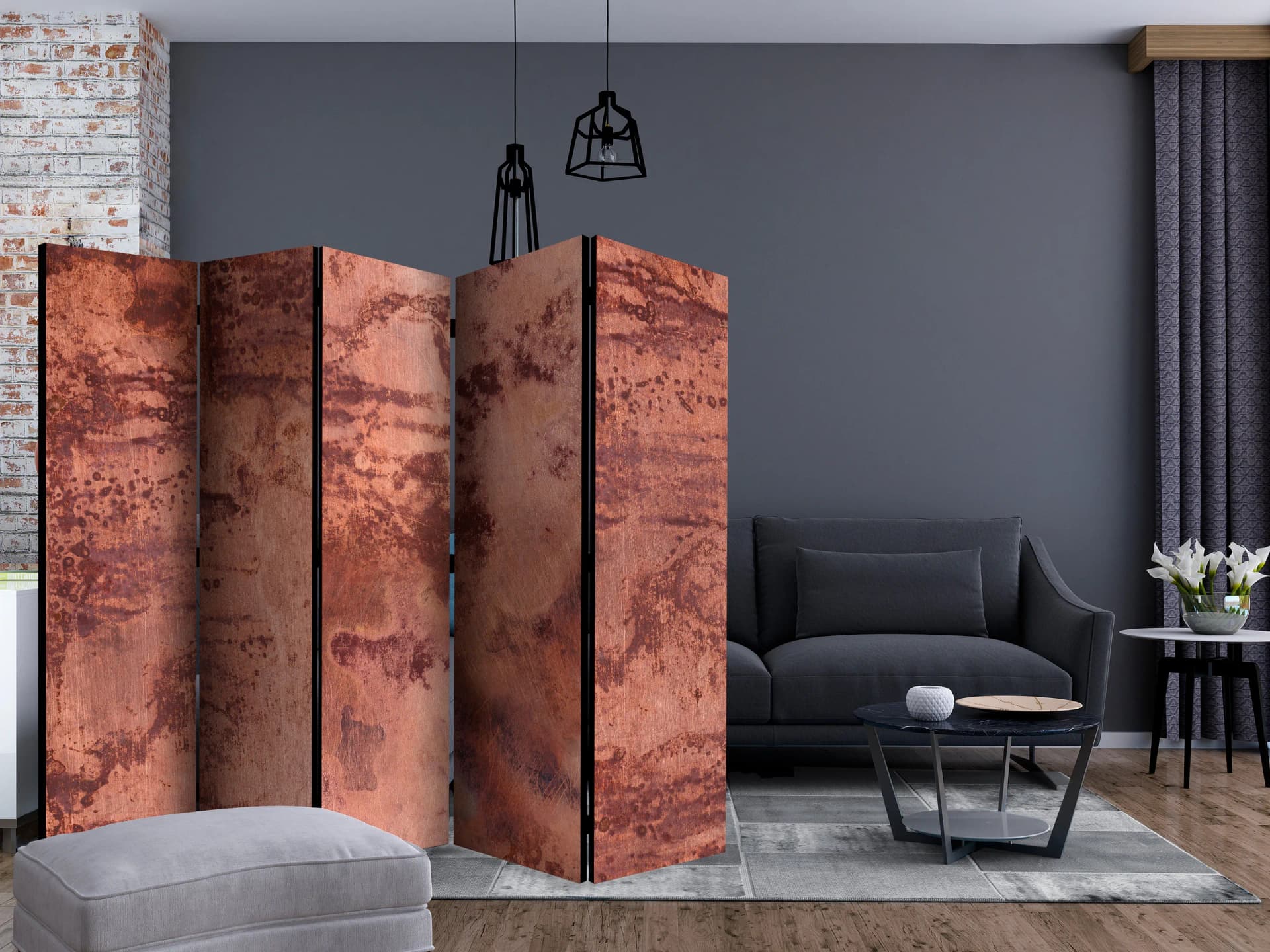 

Parawan 5-częściowy - Czerwona blacha II [Room Dividers] (rozmiar 225x172)