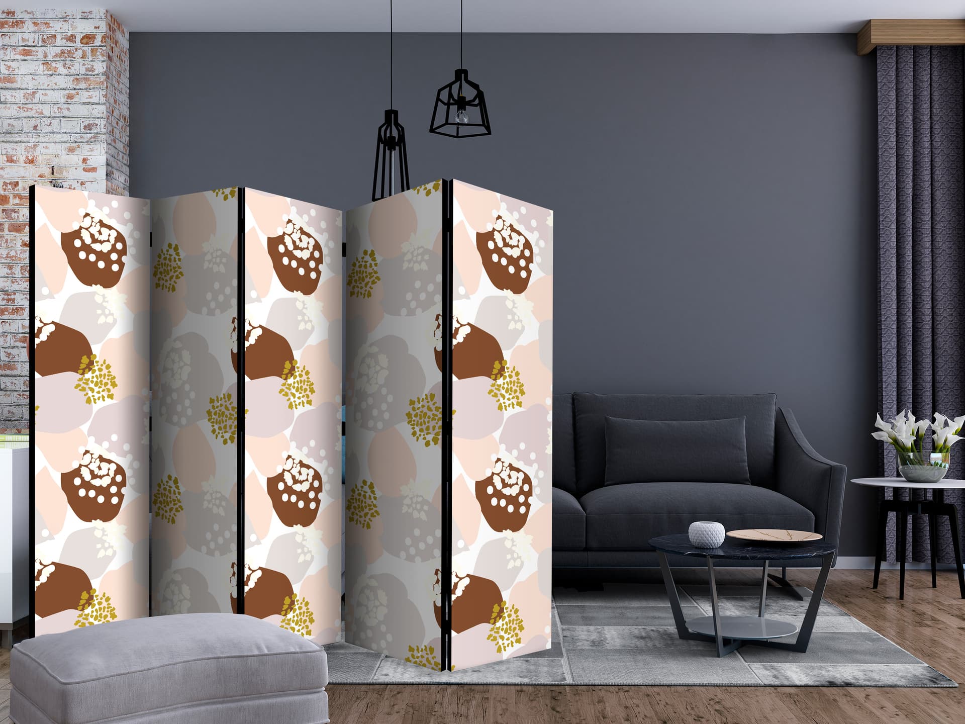 

Parawan 5-częściowy - Plamki II [Room Dividers] (rozmiar 225x172)