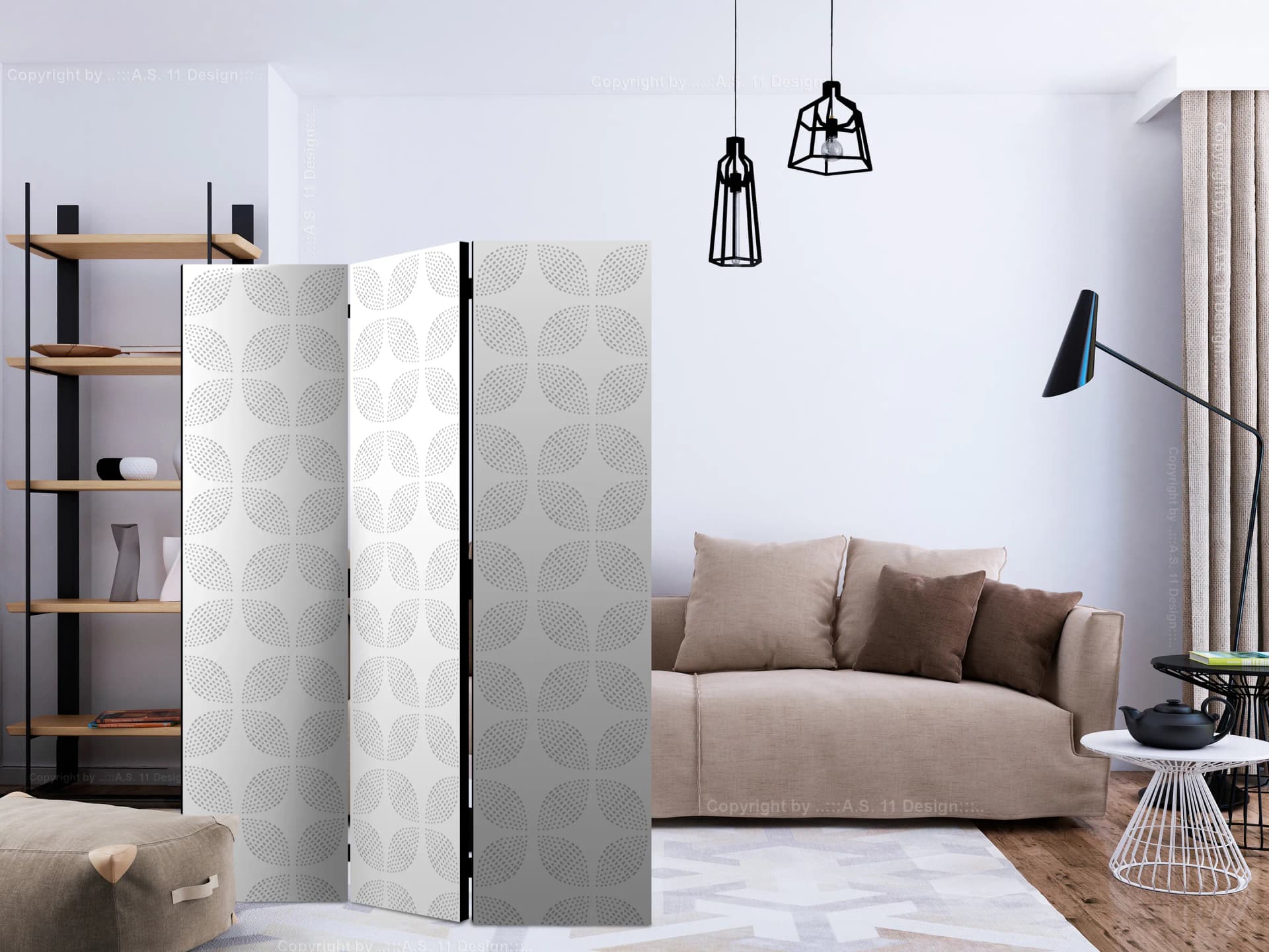 

Parawan 3-częściowy - Symetryczne kształty [Room Dividers] (rozmiar 135x172)