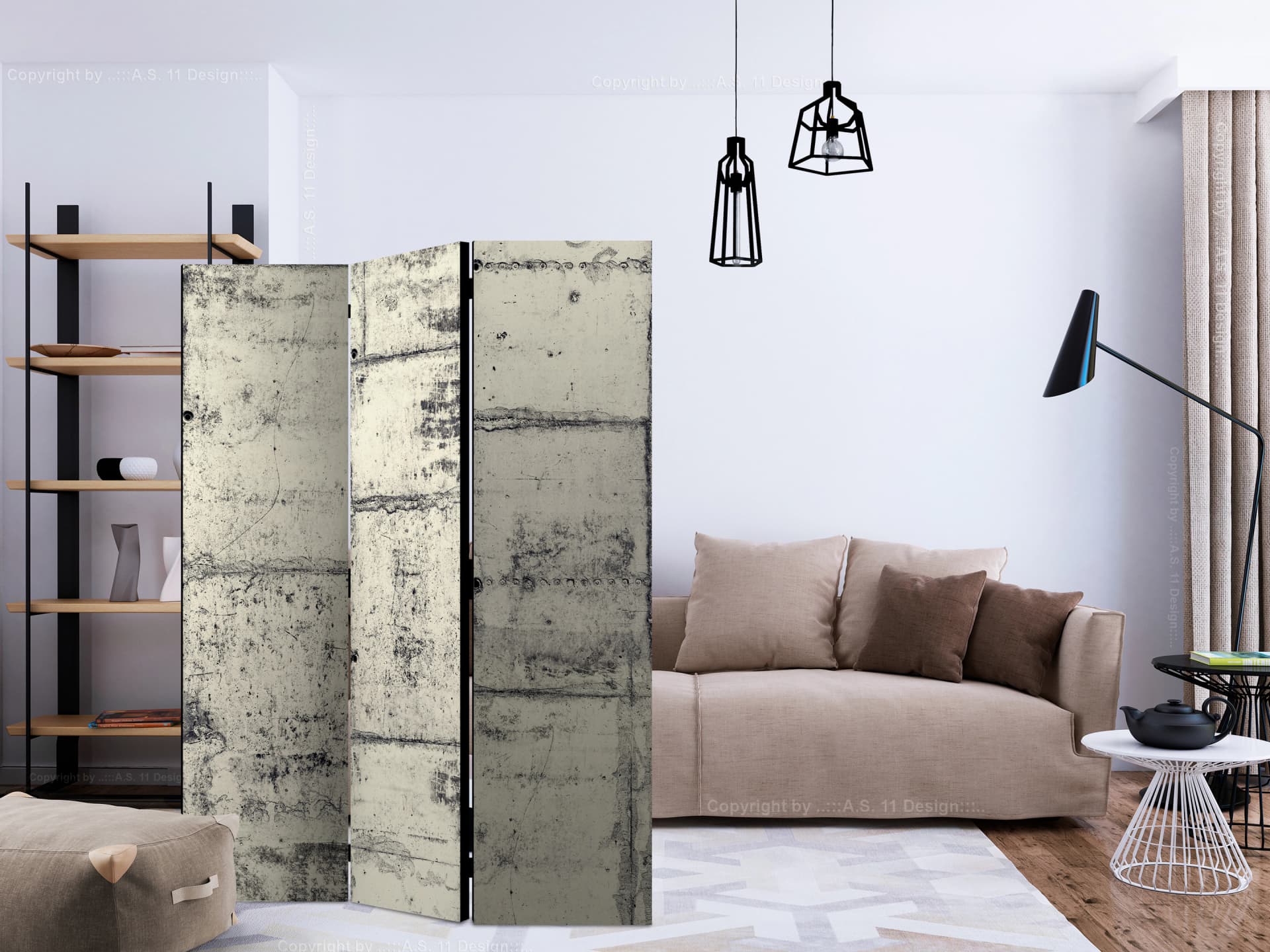 

Parawan 3-częściowy - Love the Concrete [Room Dividers] (rozmiar 135x172)