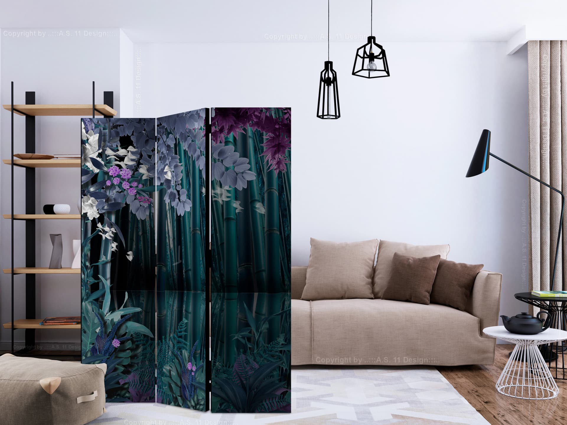 

Parawan 3-częściowy - Tajemnicza noc [Room Dividers] (rozmiar 135x172)