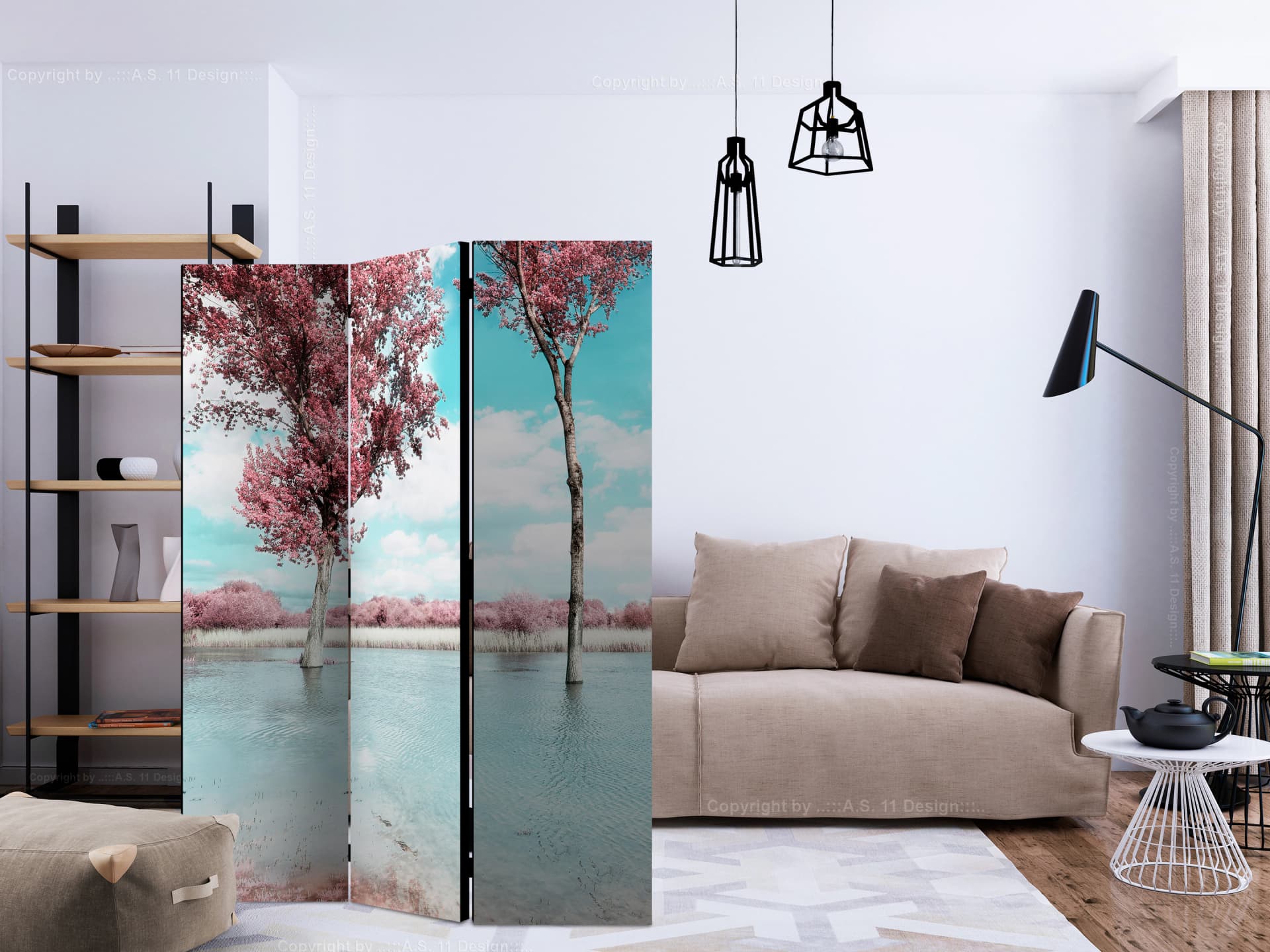 

Parawan 3-częściowy - Jesienny krajobraz [Room Dividers] (rozmiar 135x172)