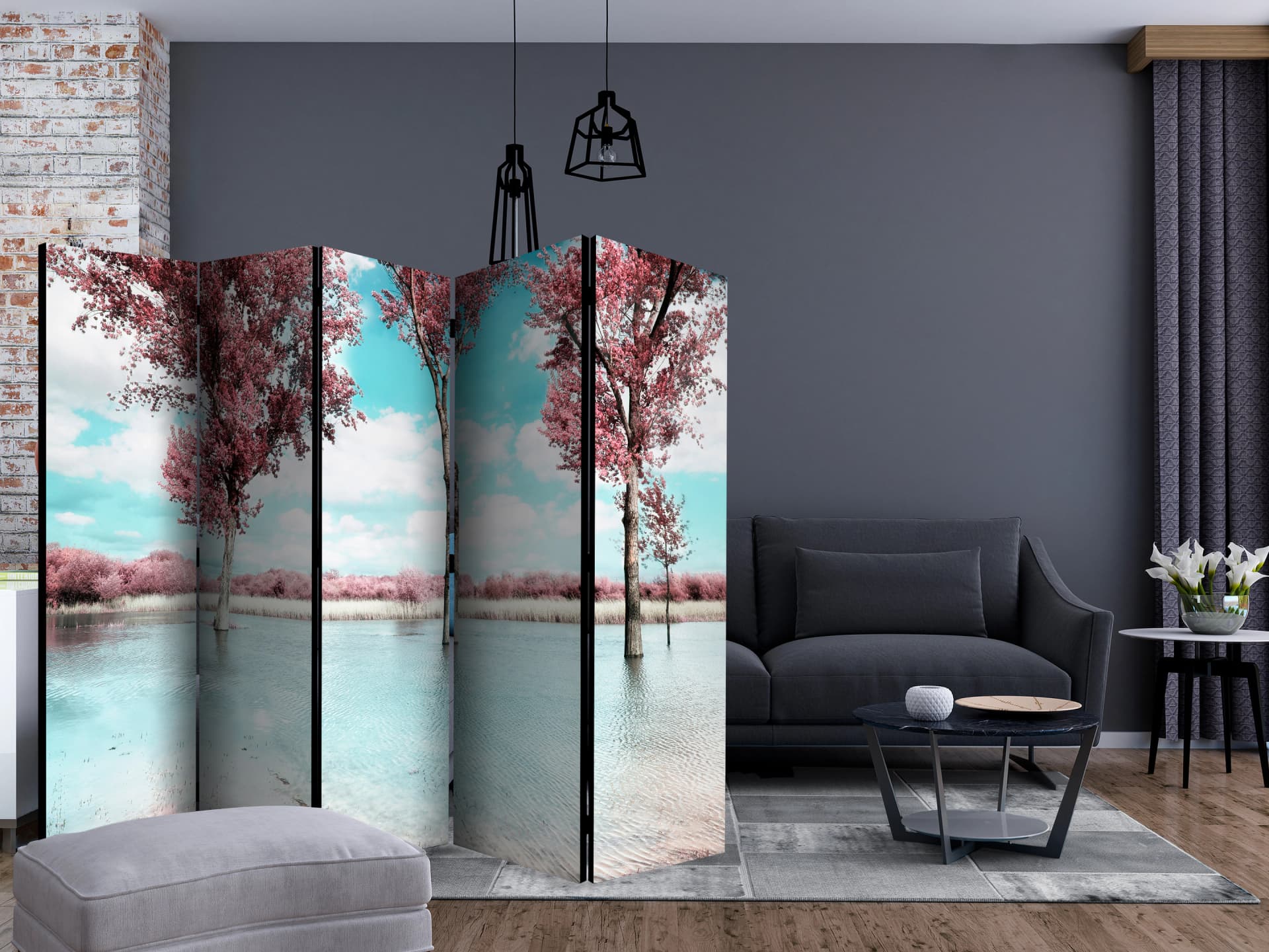

Parawan 5-częściowy - Jesienny krajobraz II [Room Dividers] (rozmiar 225x172)