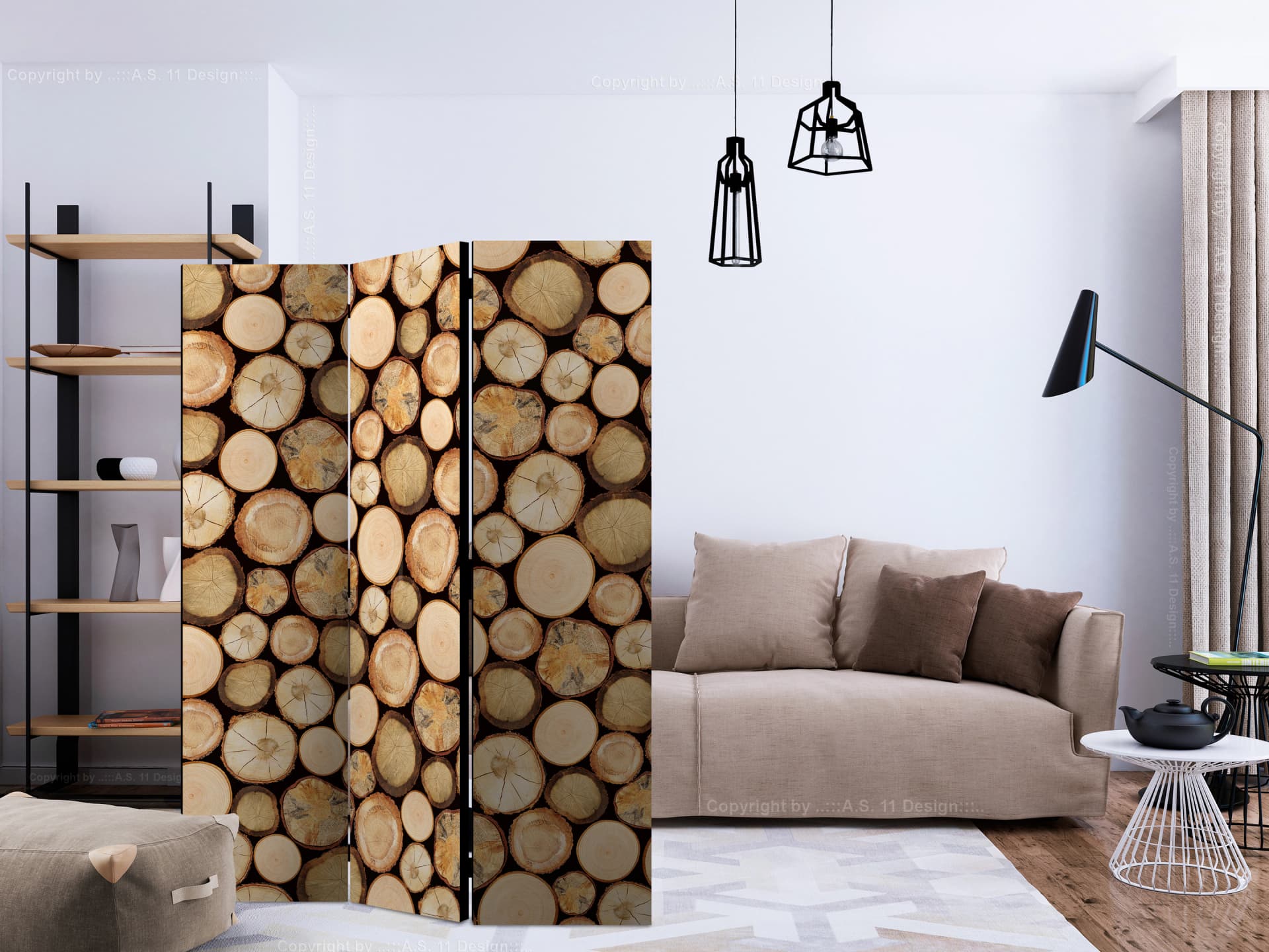 

Parawan 3-częściowy - W tartaku [Room Dividers] (rozmiar 135x172)