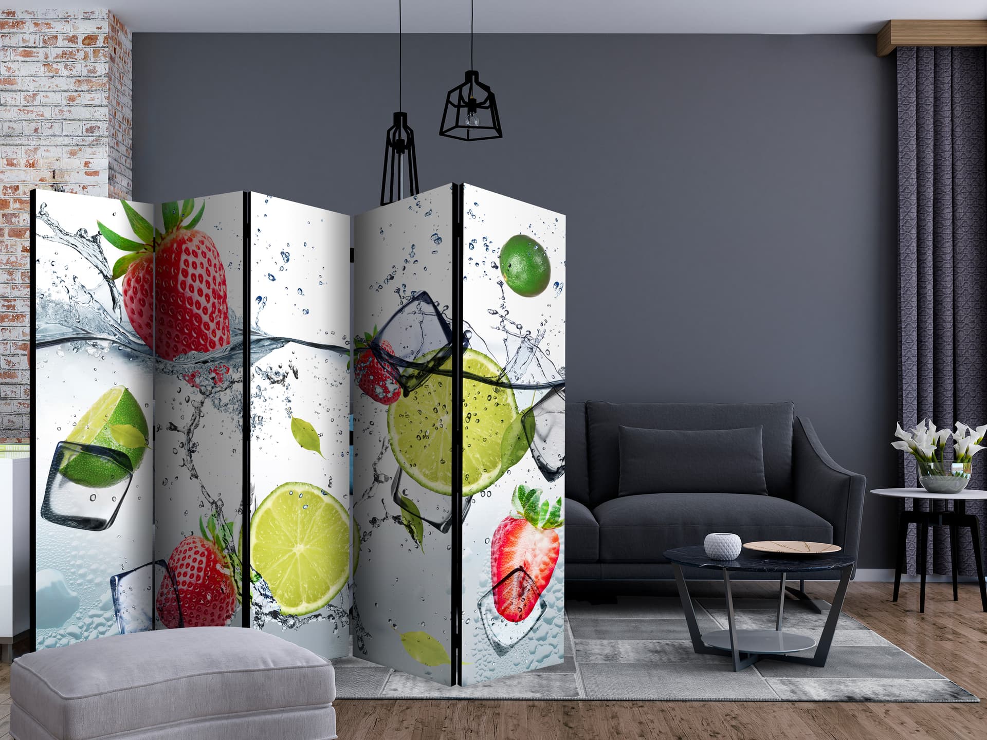 

Parawan 5-częściowy - Owocowy koktail II [Room Dividers] (rozmiar 225x172)