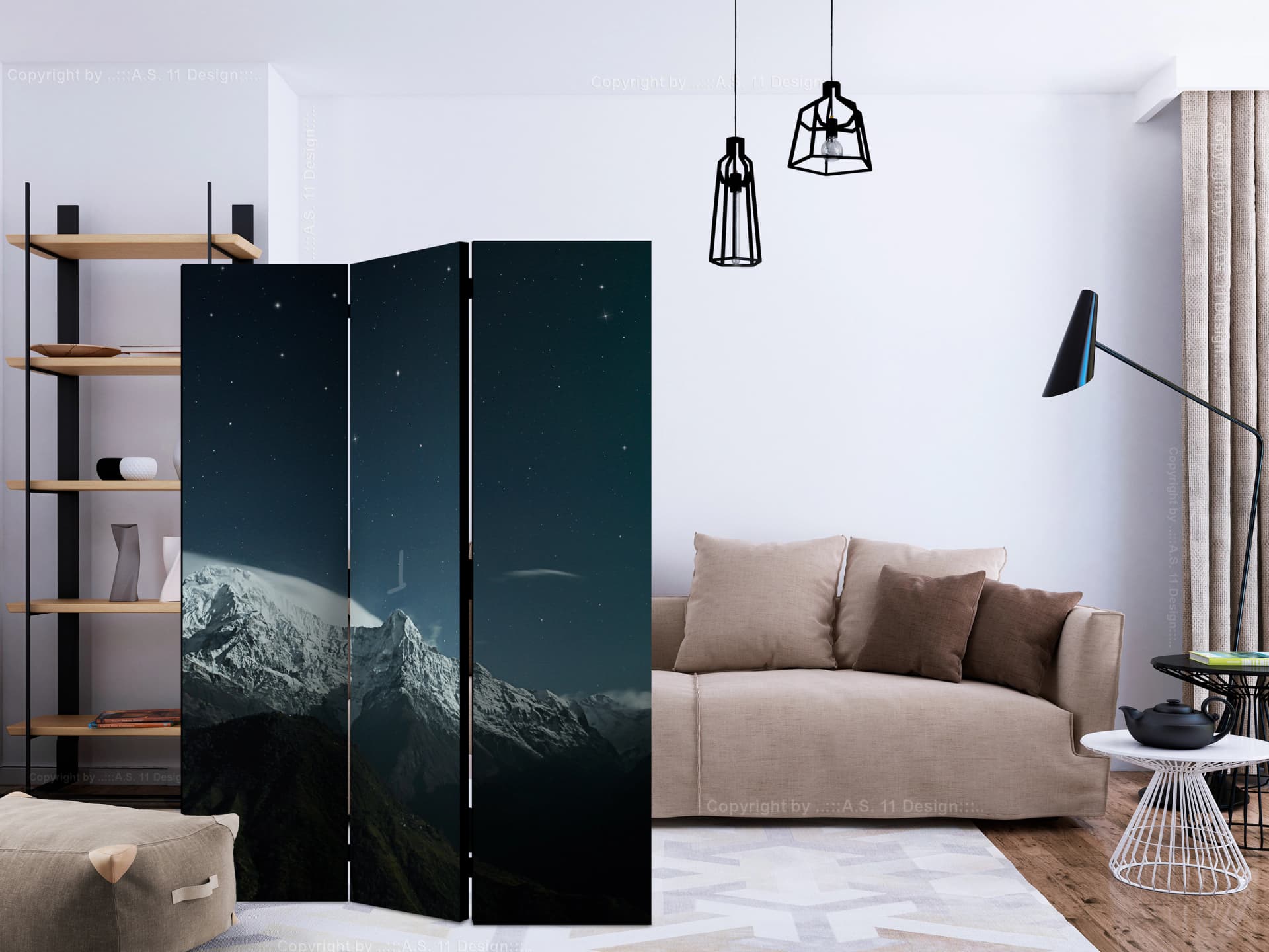 

Parawan 3-częściowy - Zorza polarna [Room Dividers] (rozmiar 135x172)
