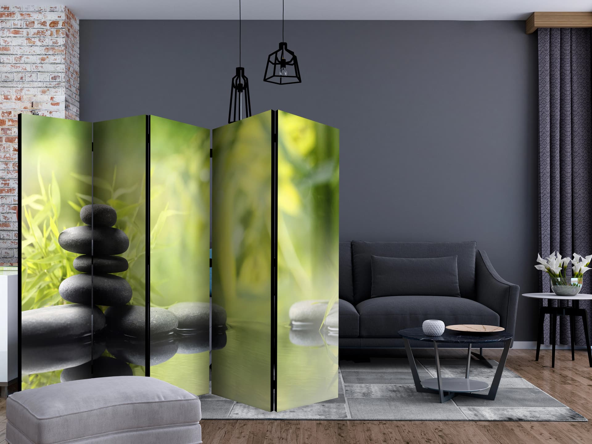 

Parawan 5-częściowy - Spokój natury II [Room Dividers] (rozmiar 225x172)
