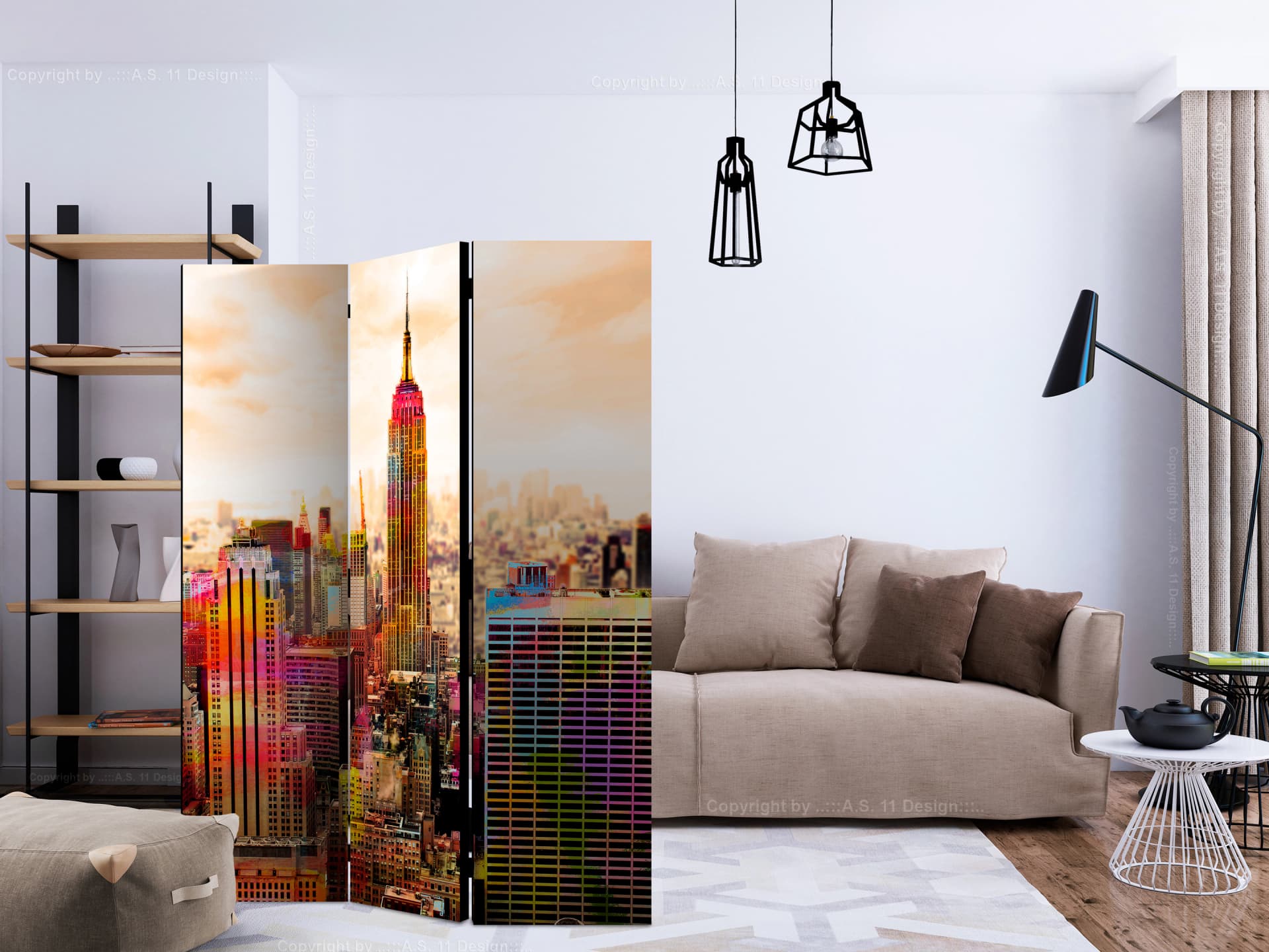 

Parawan 3-częściowy - Colors of New York City III [Room Dividers] (rozmiar 135x172)