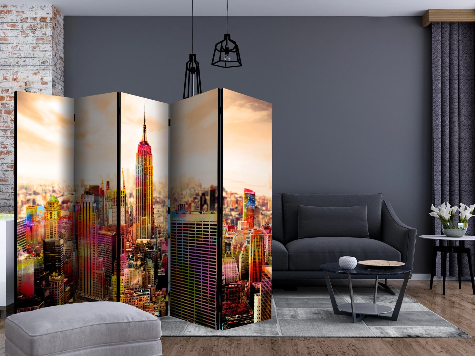 

Parawan 5-częściowy - Colors of New York City III II [Room Dividers] (rozmiar 225x172)