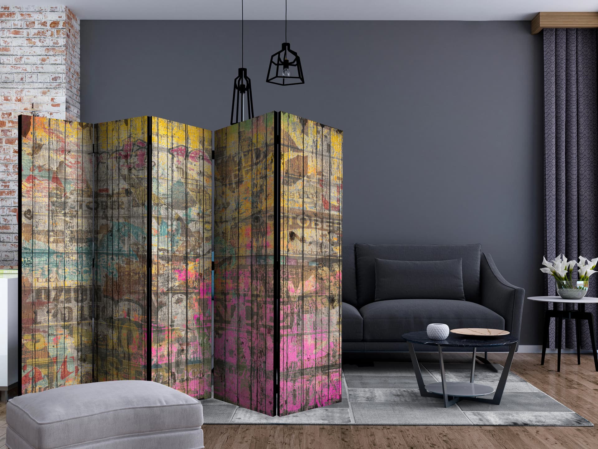 

Parawan 5-częściowy - Freestyle II [Room Dividers] (rozmiar 225x172)