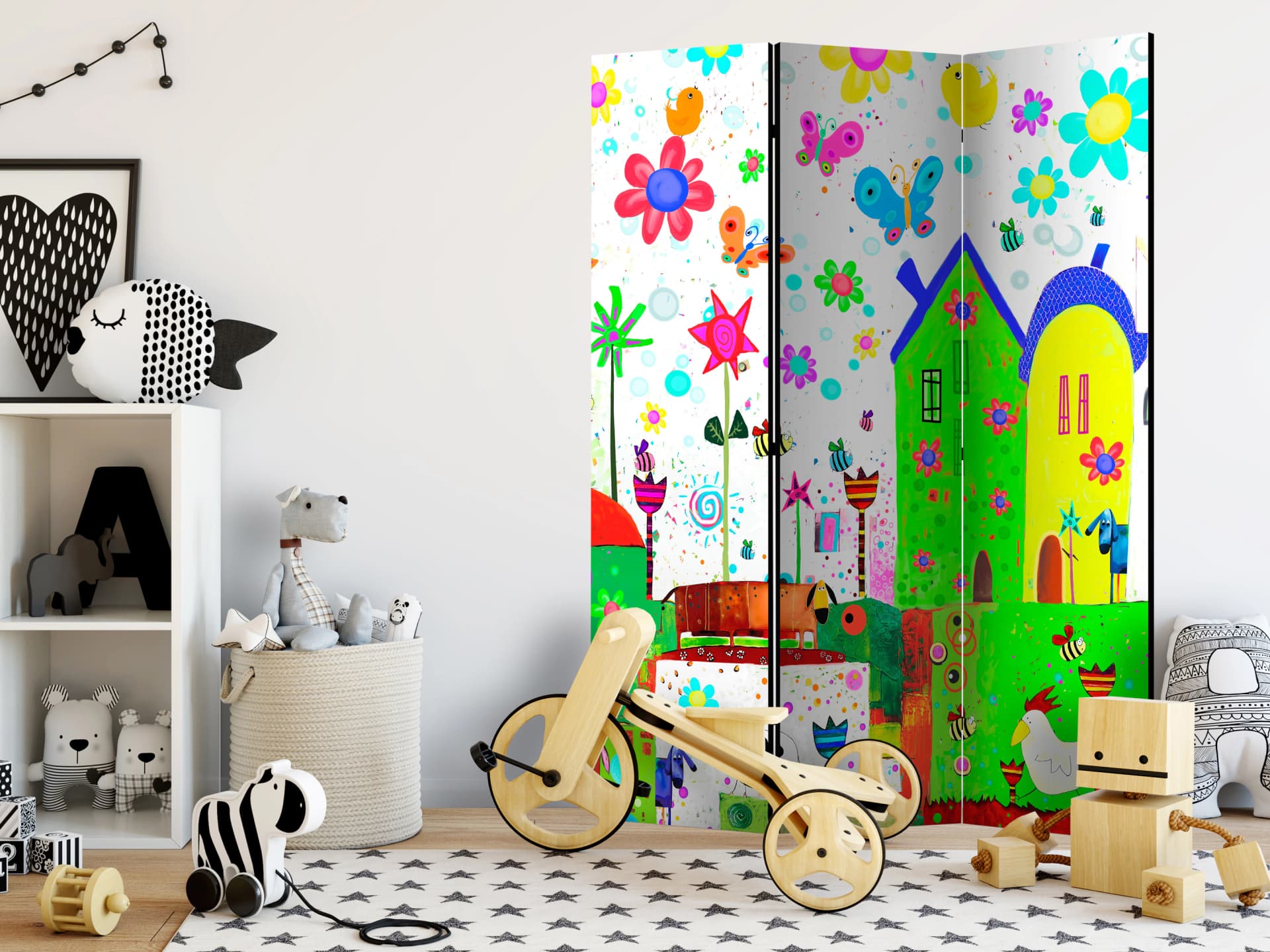 

Parawan 3-częściowy - Wesoła farma [Room Dividers] (rozmiar 135x172)