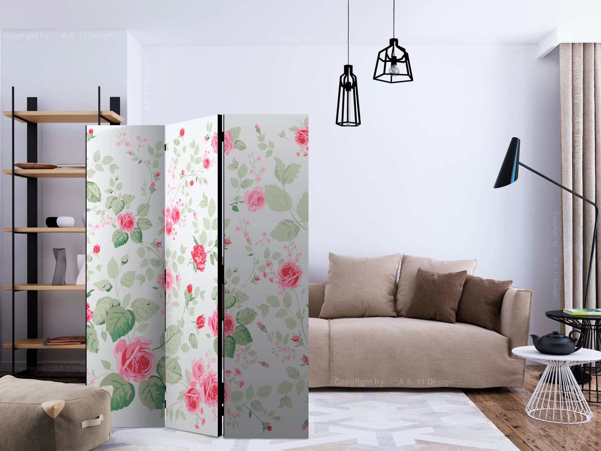 

Parawan 3-częściowy - Różane przyjemności [Room Dividers] (rozmiar 135x172)