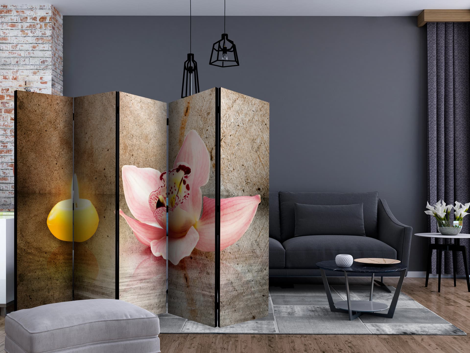 

Parawan 5-częściowy - Romantyczny wieczór II [Room Dividers] (rozmiar 225x172)