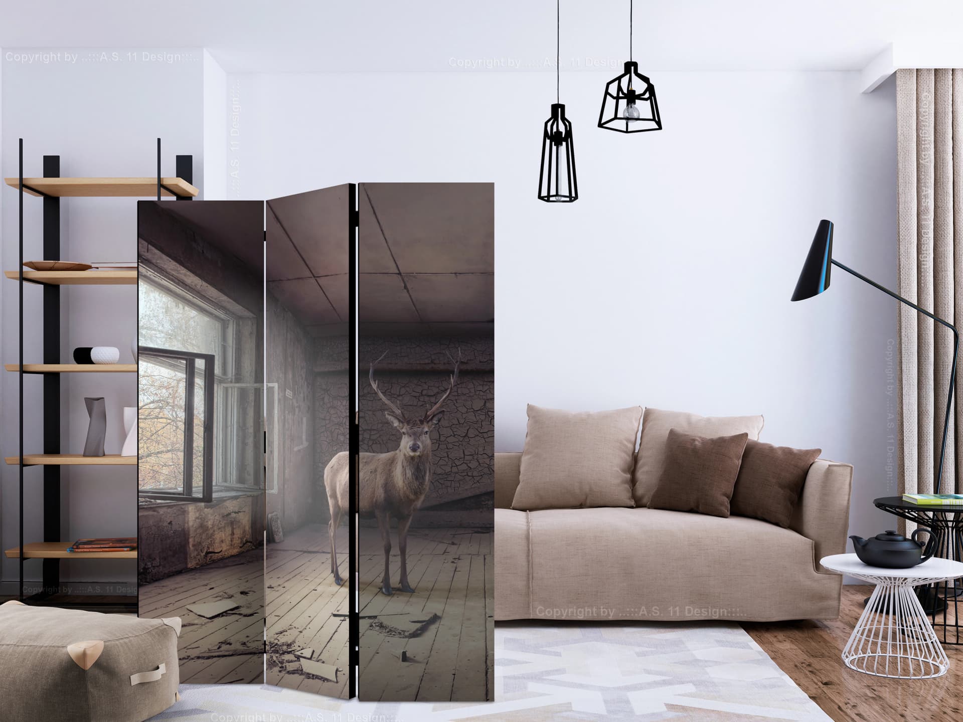 

Parawan 3-częściowy - Zagubiony [Room Dividers] (rozmiar 135x172)