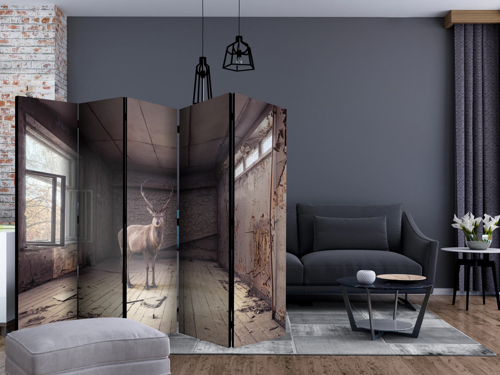

Parawan 5-częściowy - Zagubiony II [Room Dividers] (rozmiar 225x172)
