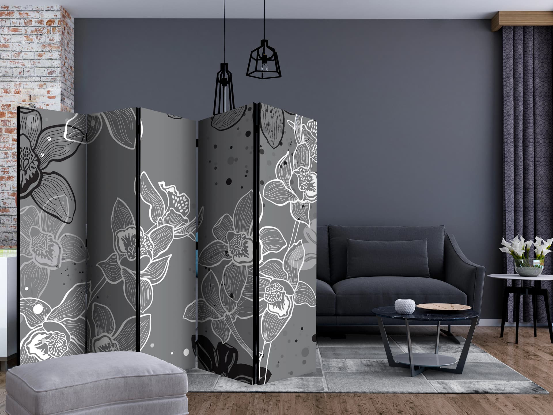 

Parawan 5-częściowy - Winter flora II [Room Dividers] (rozmiar 225x172)