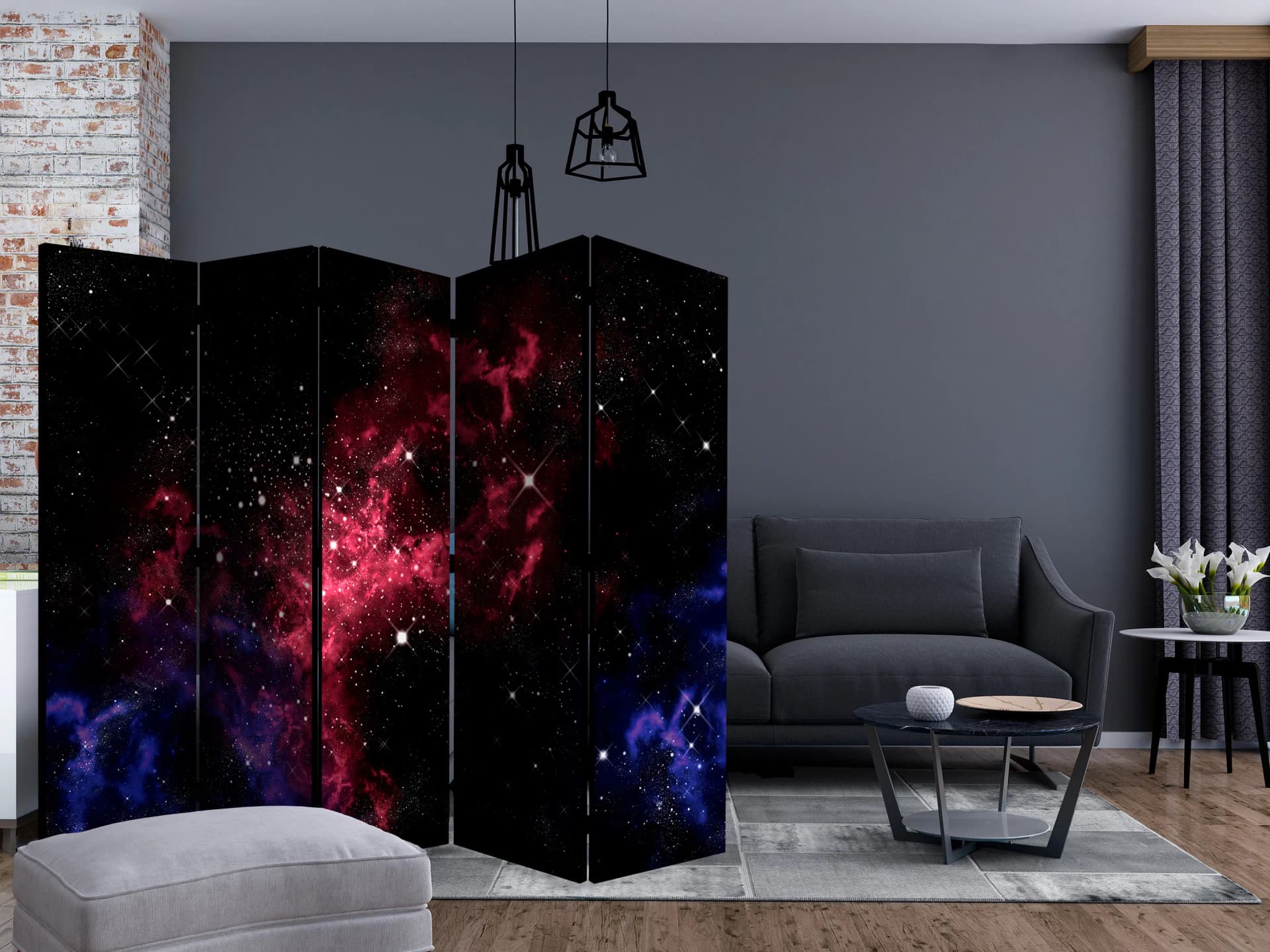 

Parawan 5-częściowy - kosmos - gwiazdy II [Room Dividers] (rozmiar 225x172)