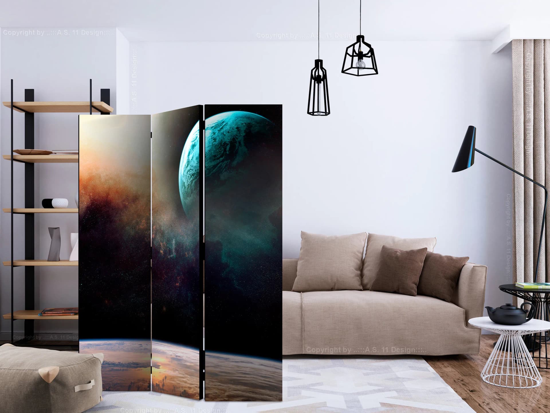 

Parawan 3-częściowy - Like being on another planet [Room Dividers] (rozmiar 135x172)