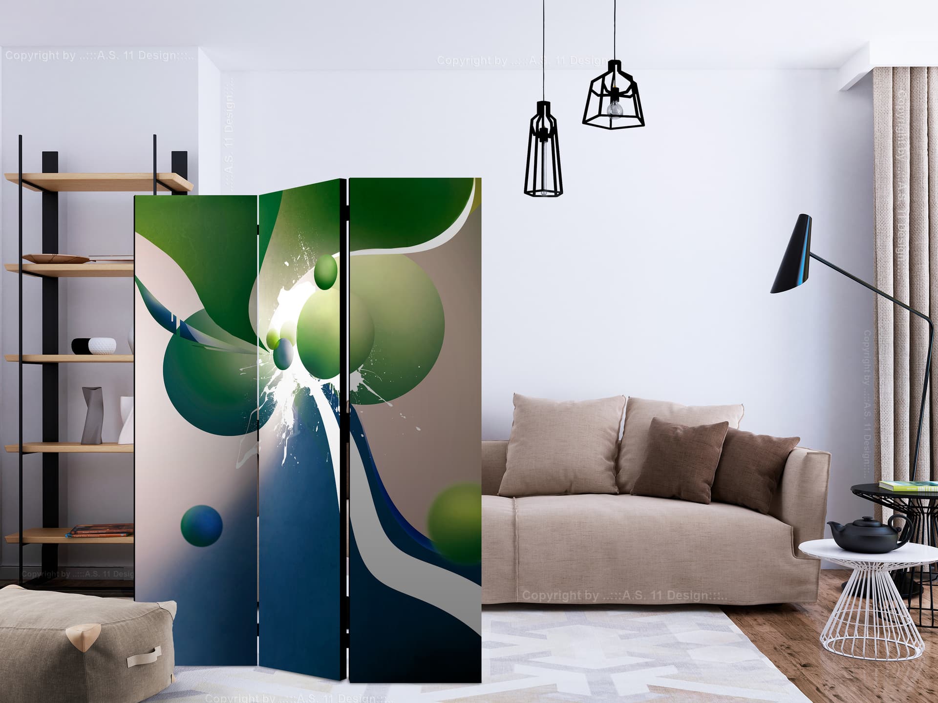 

Parawan 3-częściowy - Geometryczna eksplozja [Room Dividers] (rozmiar 135x172)
