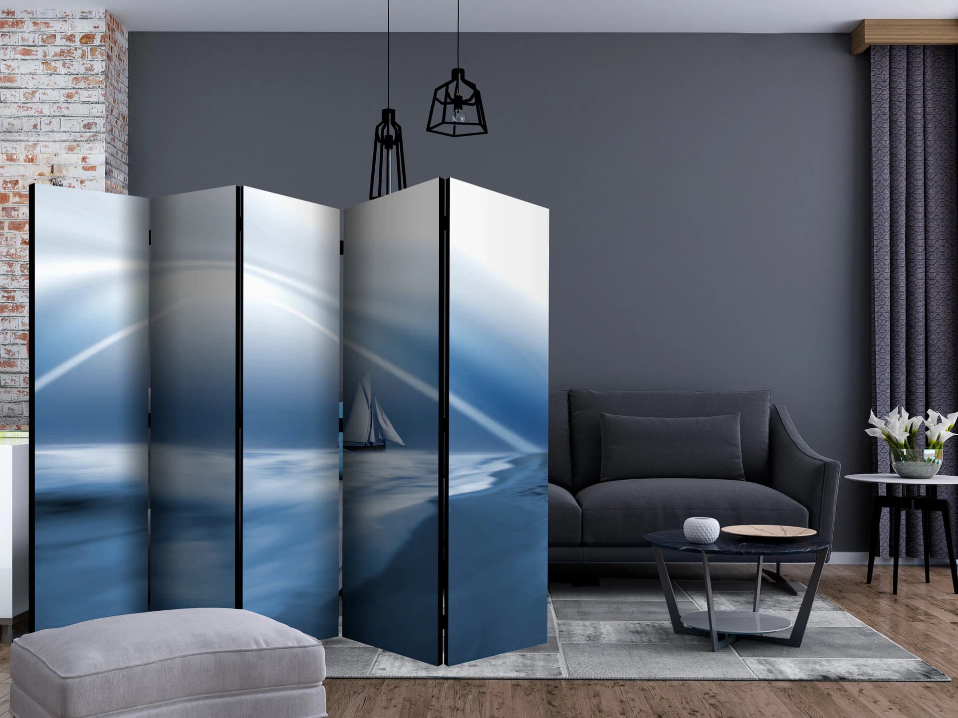 

Parawan 5-częściowy - Lonely sail drifting II [Room Dividers] (rozmiar 225x172)