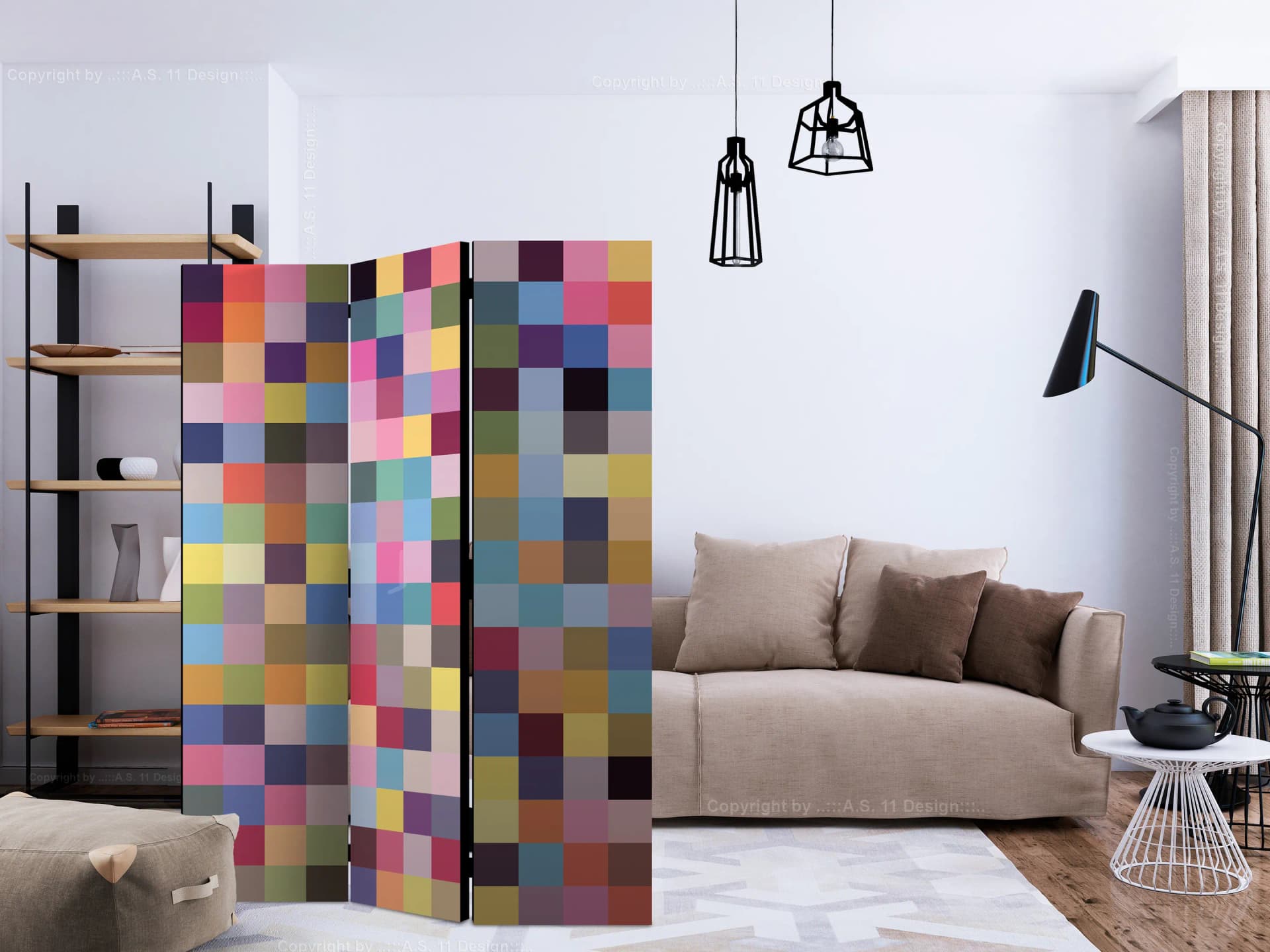

Parawan 3-częściowy - Cała gama kolorów [Room Dividers] (rozmiar 135x172)