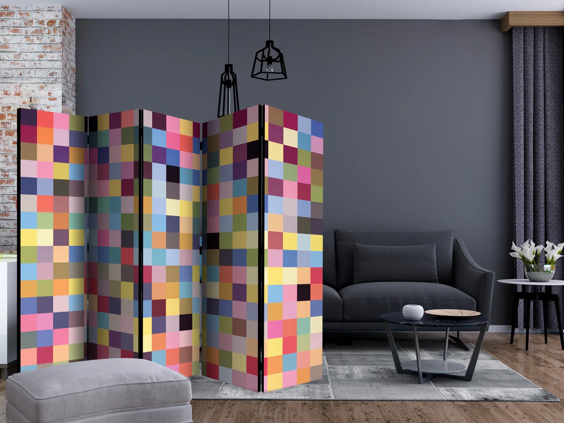 

Parawan 5-częściowy - Cała gama kolorów II [Room Dividers] (rozmiar 225x172)