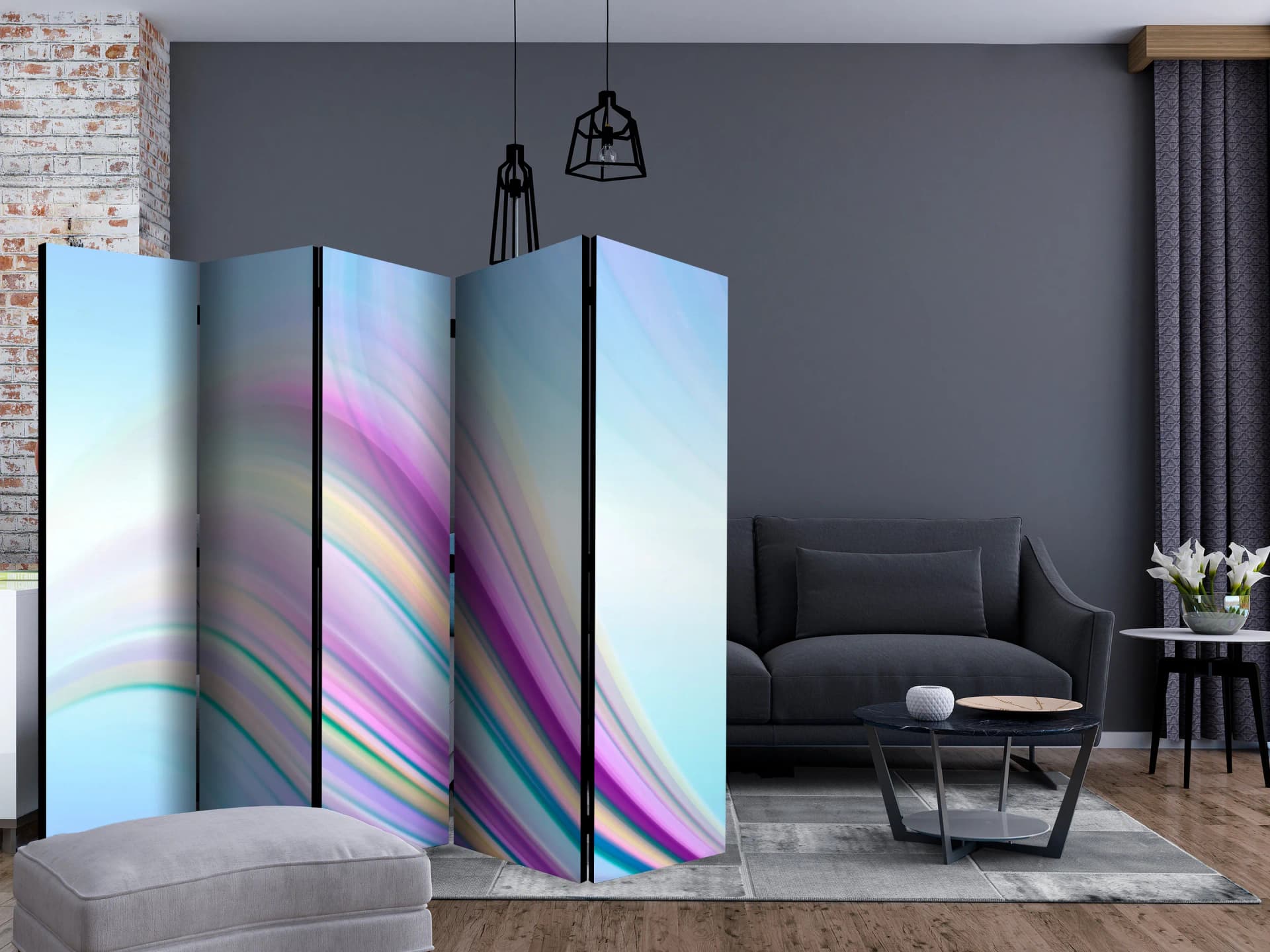

Parawan 5-częściowy - Rainbow abstract background II [Room Dividers] (rozmiar 225x172)