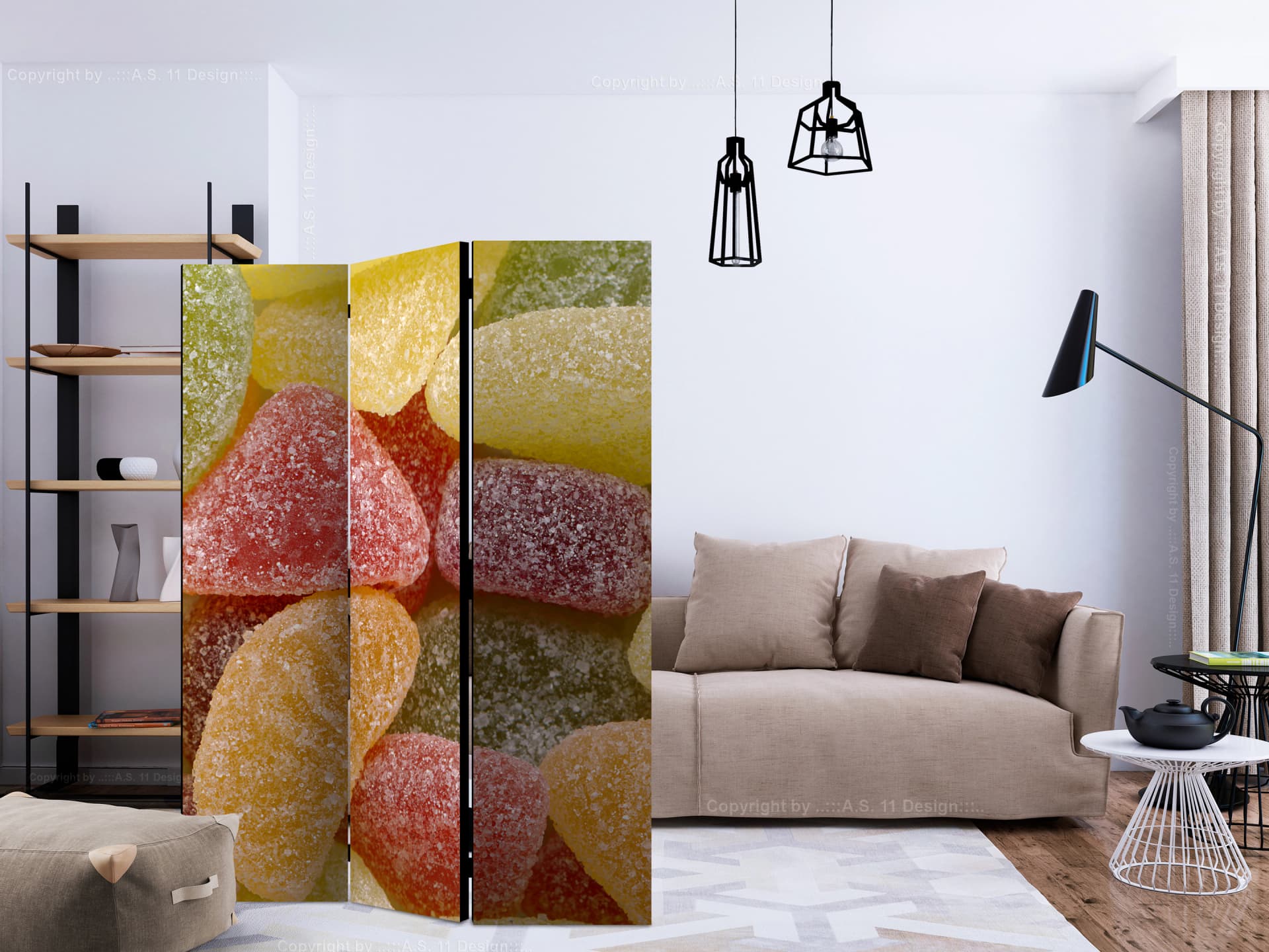 

Parawan 3-częściowy - Smakowite galaretki [Room Dividers] (rozmiar 135x172)