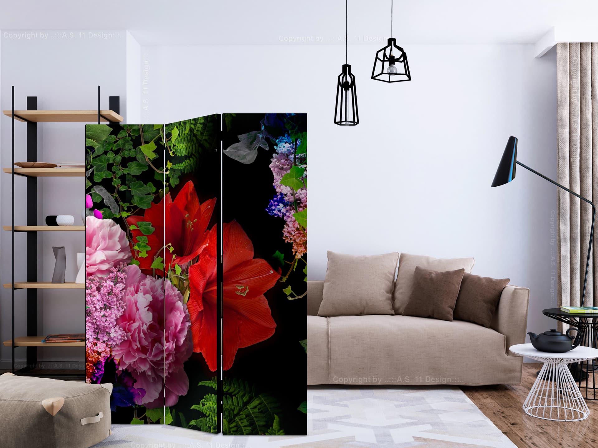 

Parawan 3-częściowy - Letni wieczór [Room Dividers] (rozmiar 135x172)