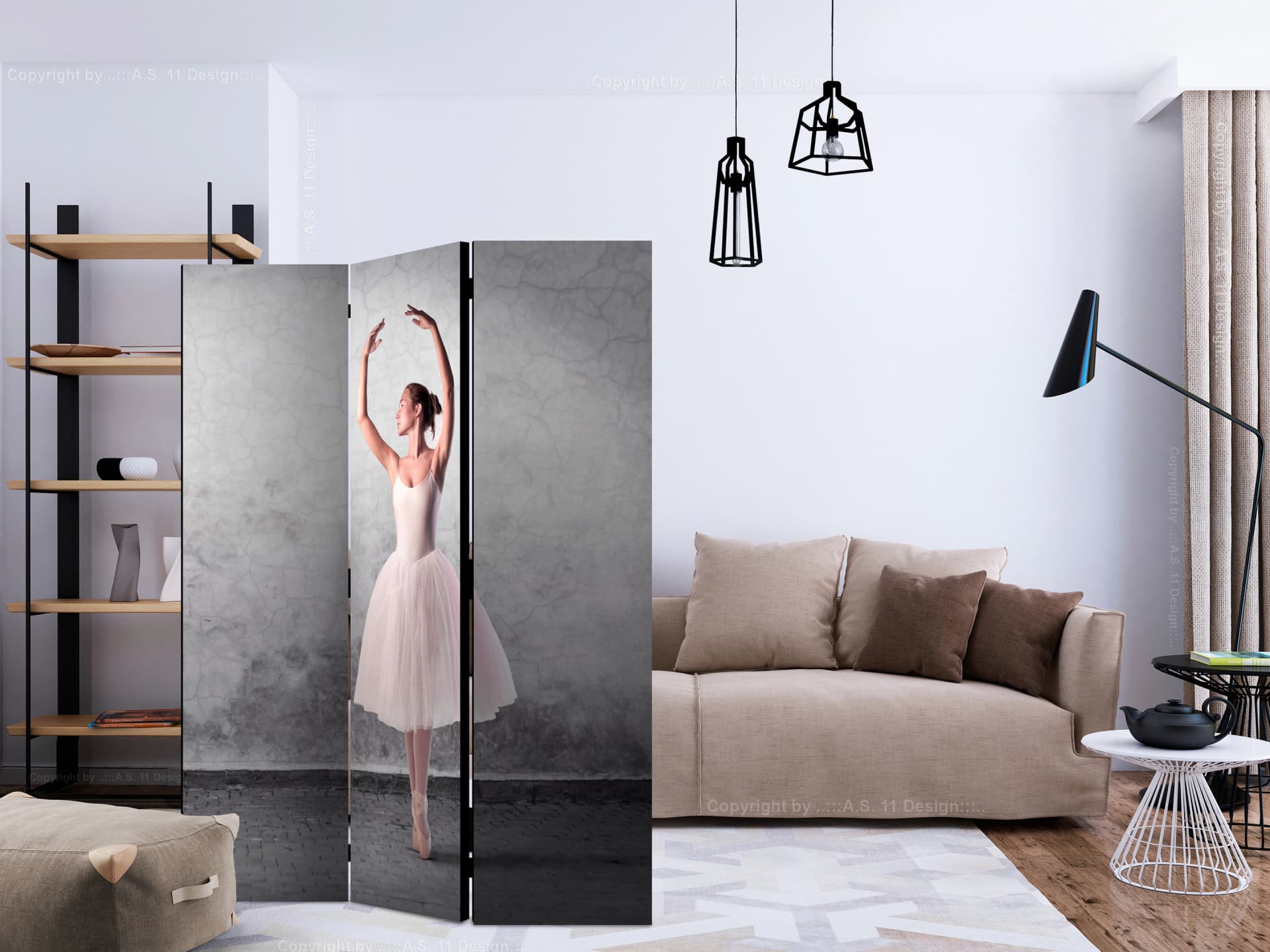 

Parawan 3-częściowy - Baletnica niczym z obrazu Degas [Room Dividers] (rozmiar 135x172)