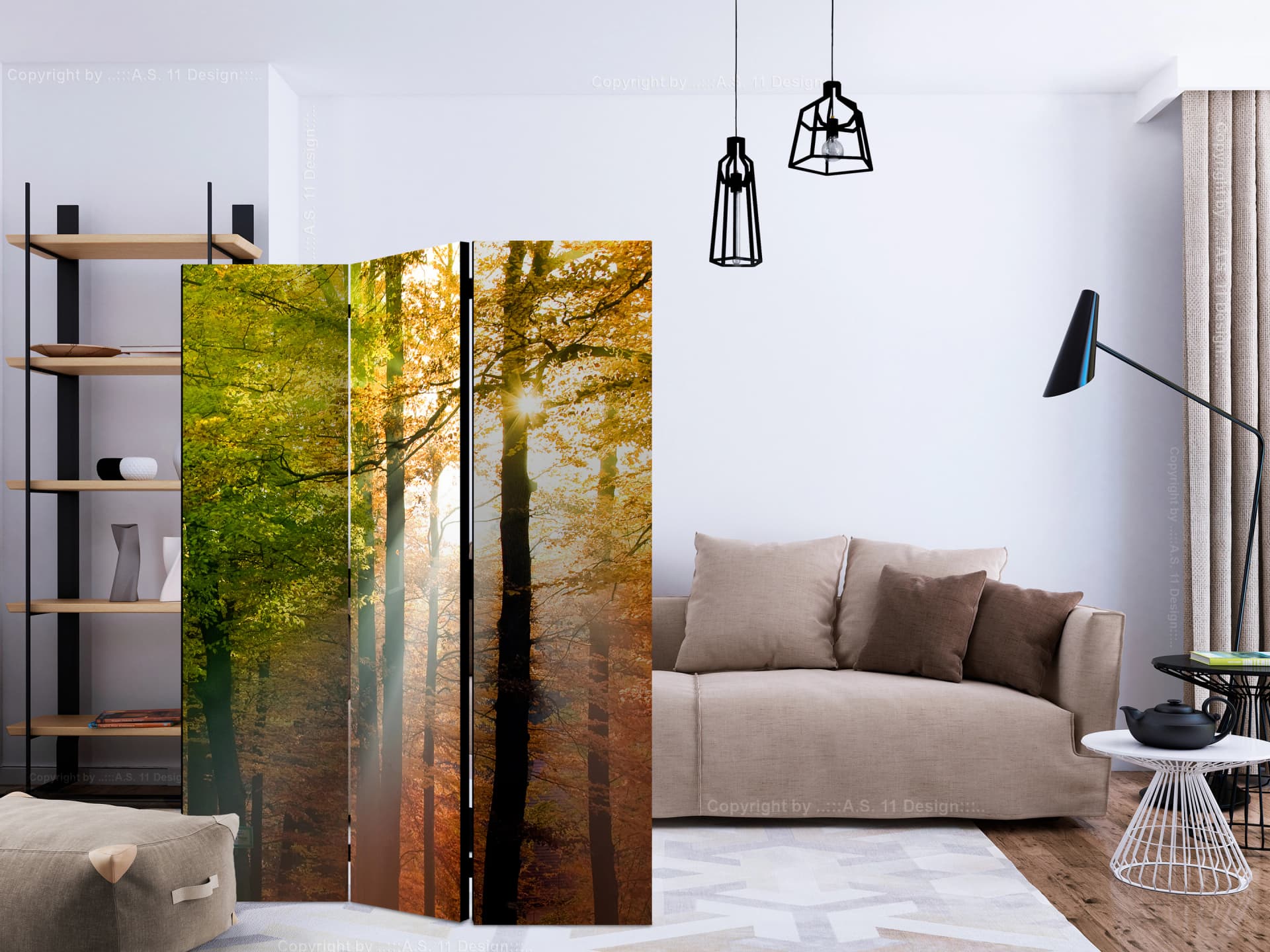 

Parawan 3-częściowy - Kolory lasu [Room Dividers] (rozmiar 135x172)