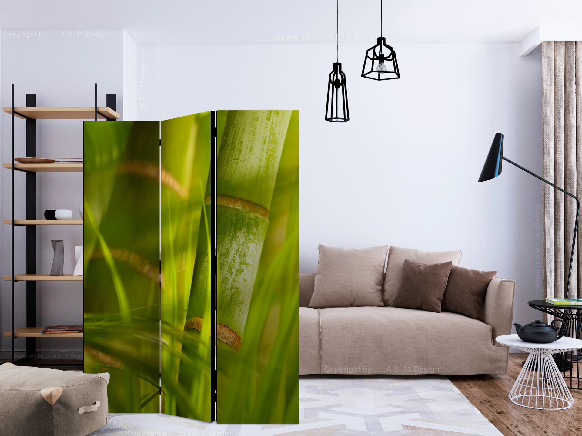 

Parawan 3-częściowy - bambus - natura zen [Room Dividers] (rozmiar 135x172)