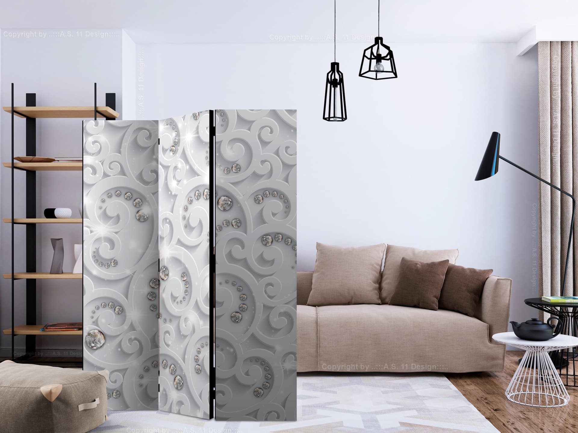 

Parawan 3-częściowy - Abstrakcyjny przepych [Room Dividers] (rozmiar 135x172)
