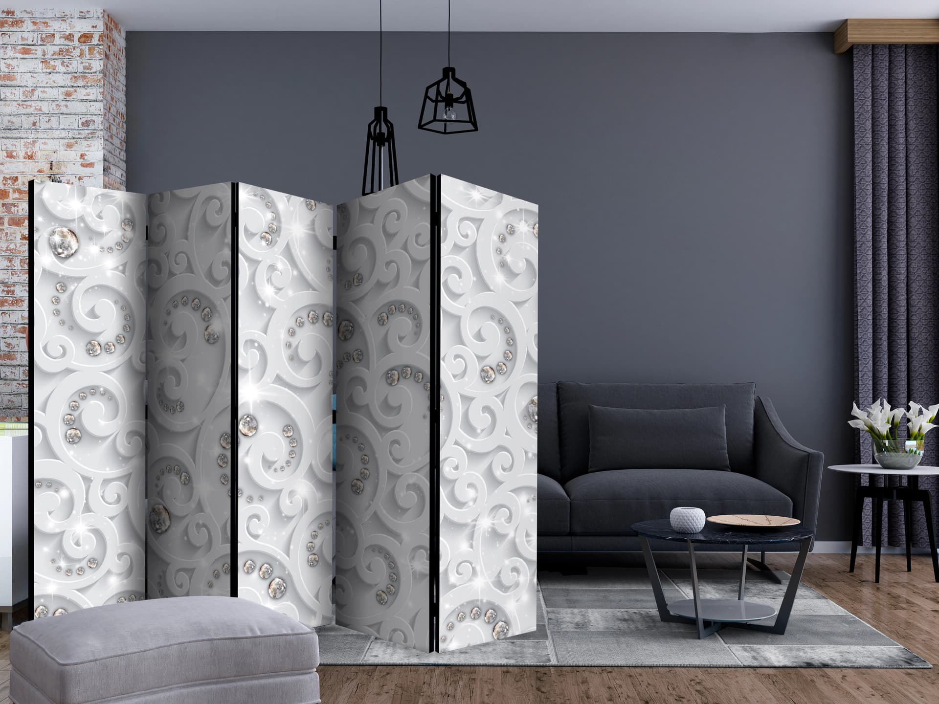 

Parawan 5-częściowy - Abstrakcyjny przepych II [Room Dividers] (rozmiar 225x172)