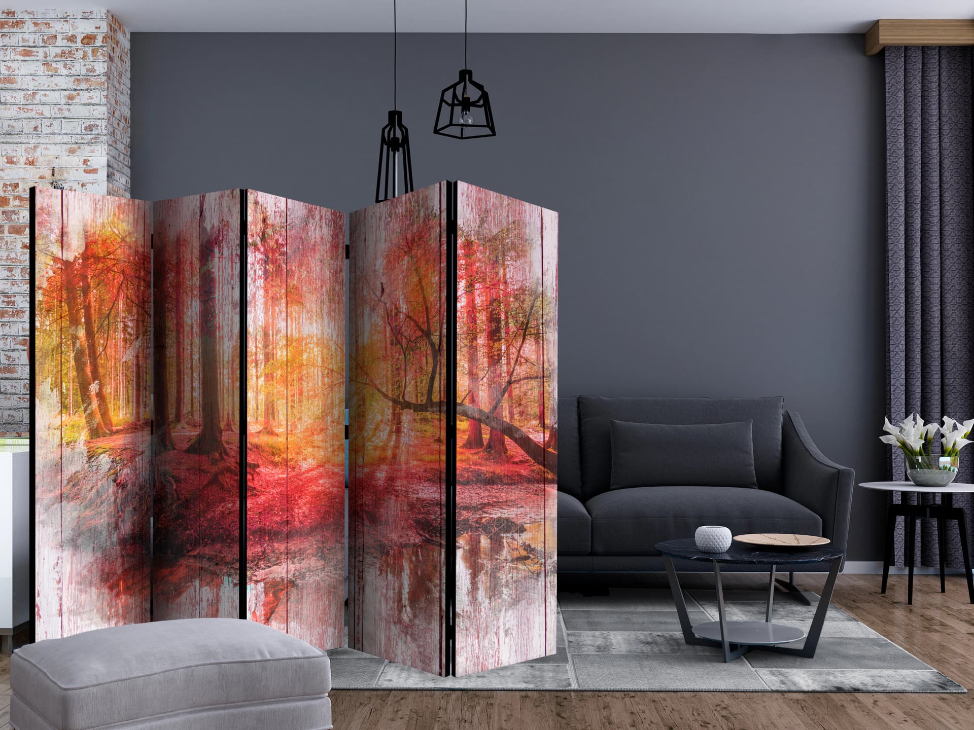 

Parawan 5-częściowy - Jesienny las II [Room Dividers] (rozmiar 225x172)