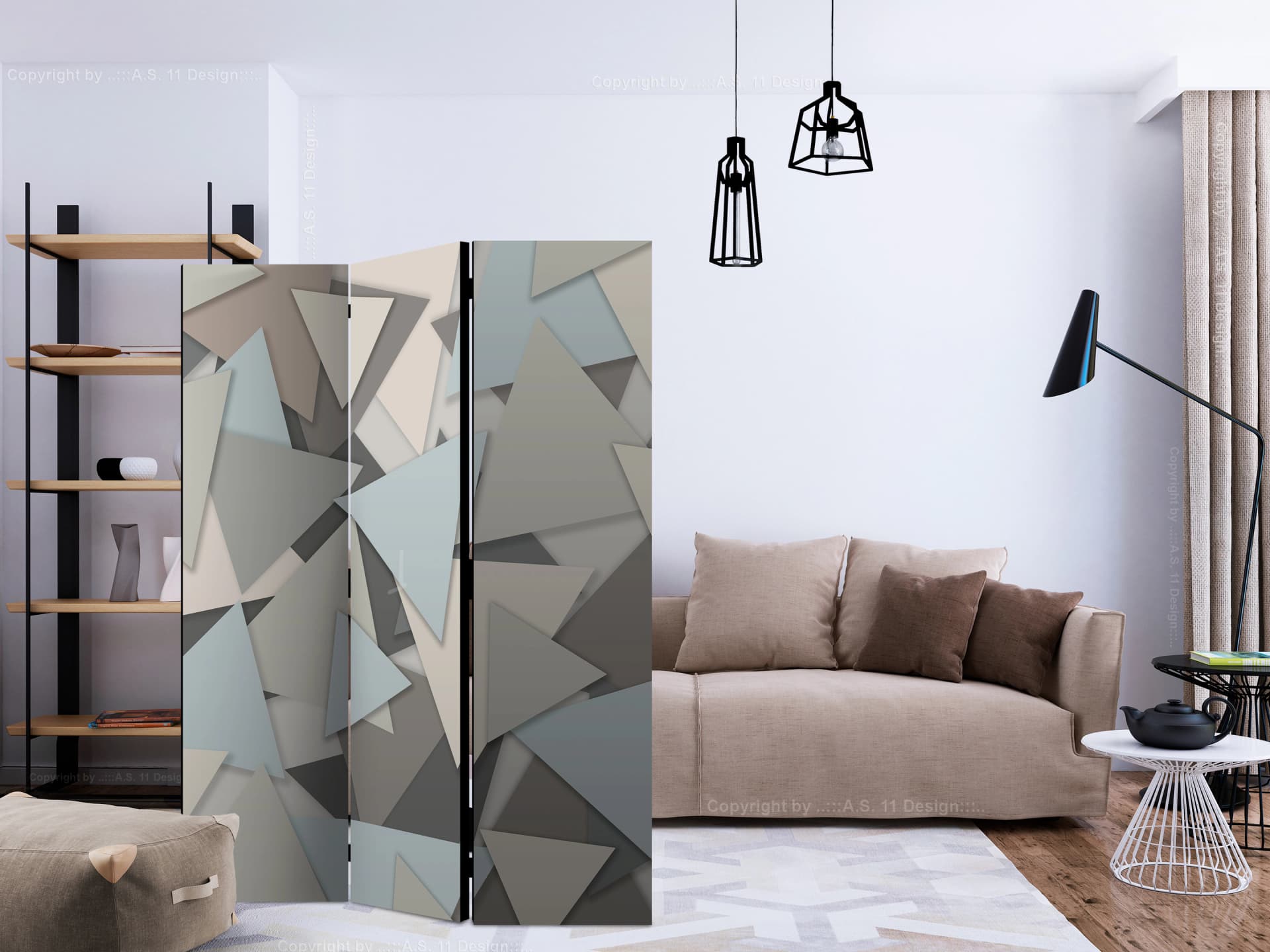 

Parawan 3-częściowy - Geometryczna układanka [Room Dividers] (rozmiar 135x172)