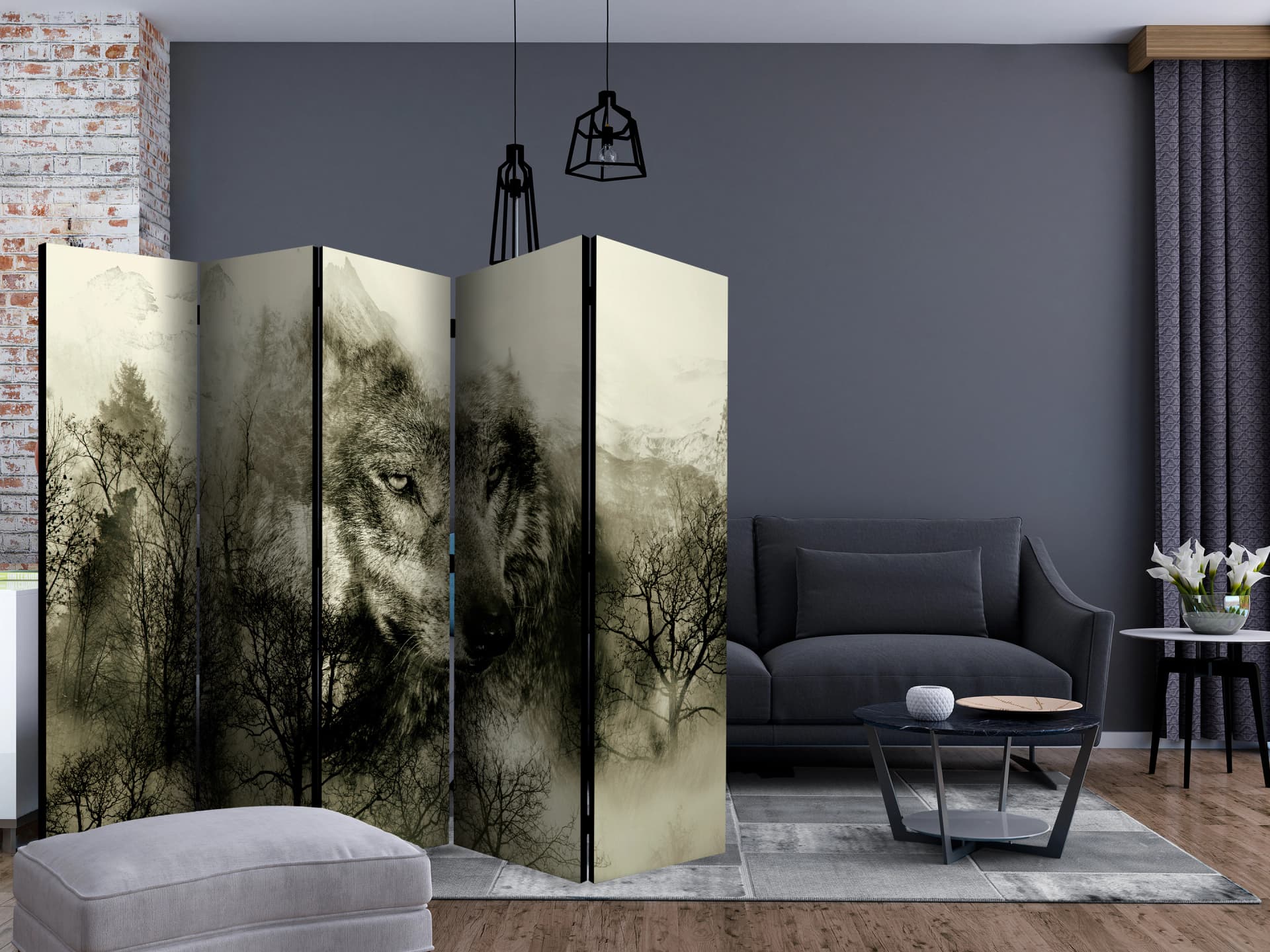 

Parawan 5-częściowy - Drapieżnik z gór (beżowy) II [Room Dividers] (rozmiar 225x172)