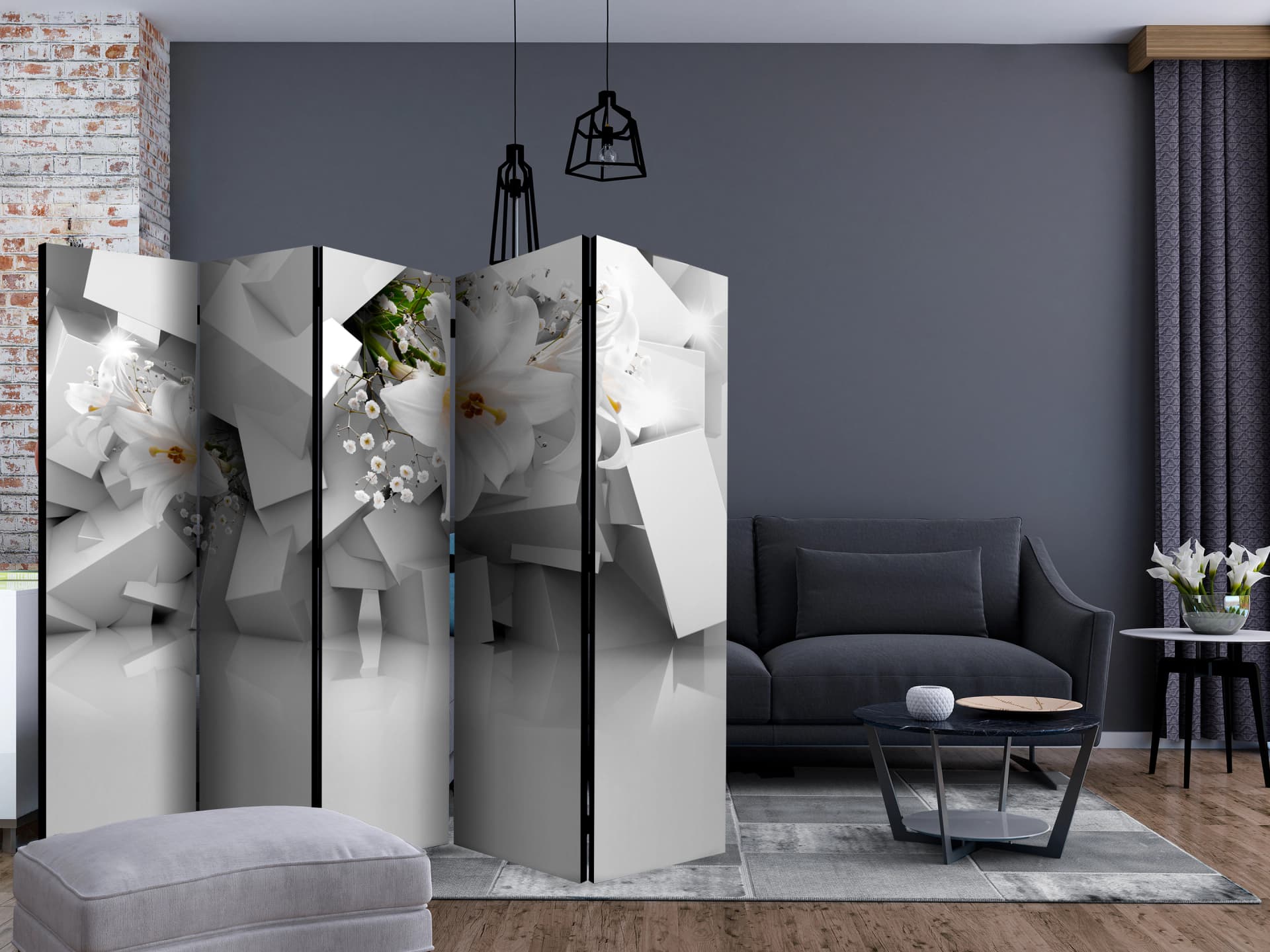 

Parawan 5-częściowy - Zagubione w chaosie II [Room Dividers] (rozmiar 225x172)