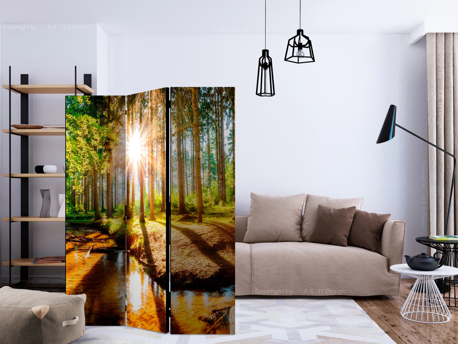 

Parawan 3-częściowy - Cudowny las [Room Dividers] (rozmiar 135x172)
