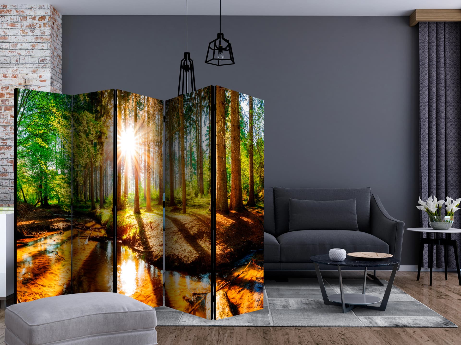 

Parawan 5-częściowy - Cudowny las II [Room Dividers] (rozmiar 225x172)