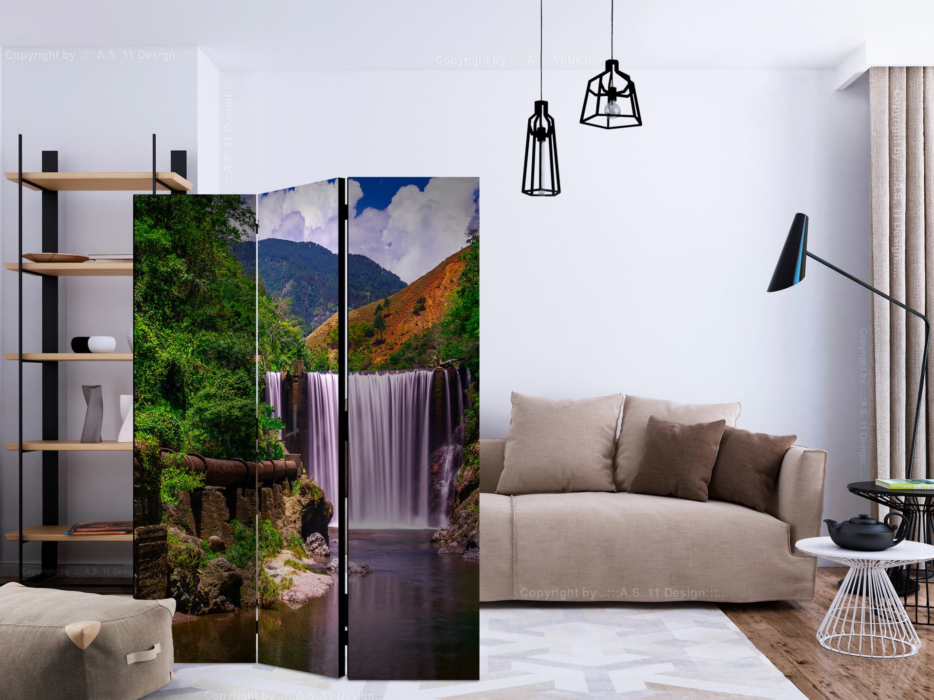 

Parawan 3-częściowy - Reggae Falls [Room Dividers] (rozmiar 135x172)