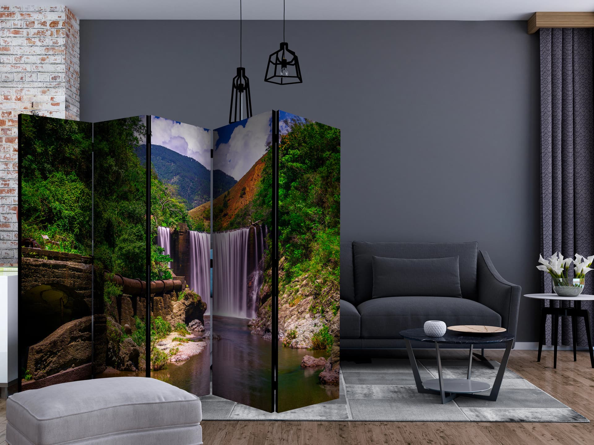 

Parawan 5-częściowy - Reggae Falls II [Room Dividers] (rozmiar 225x172)