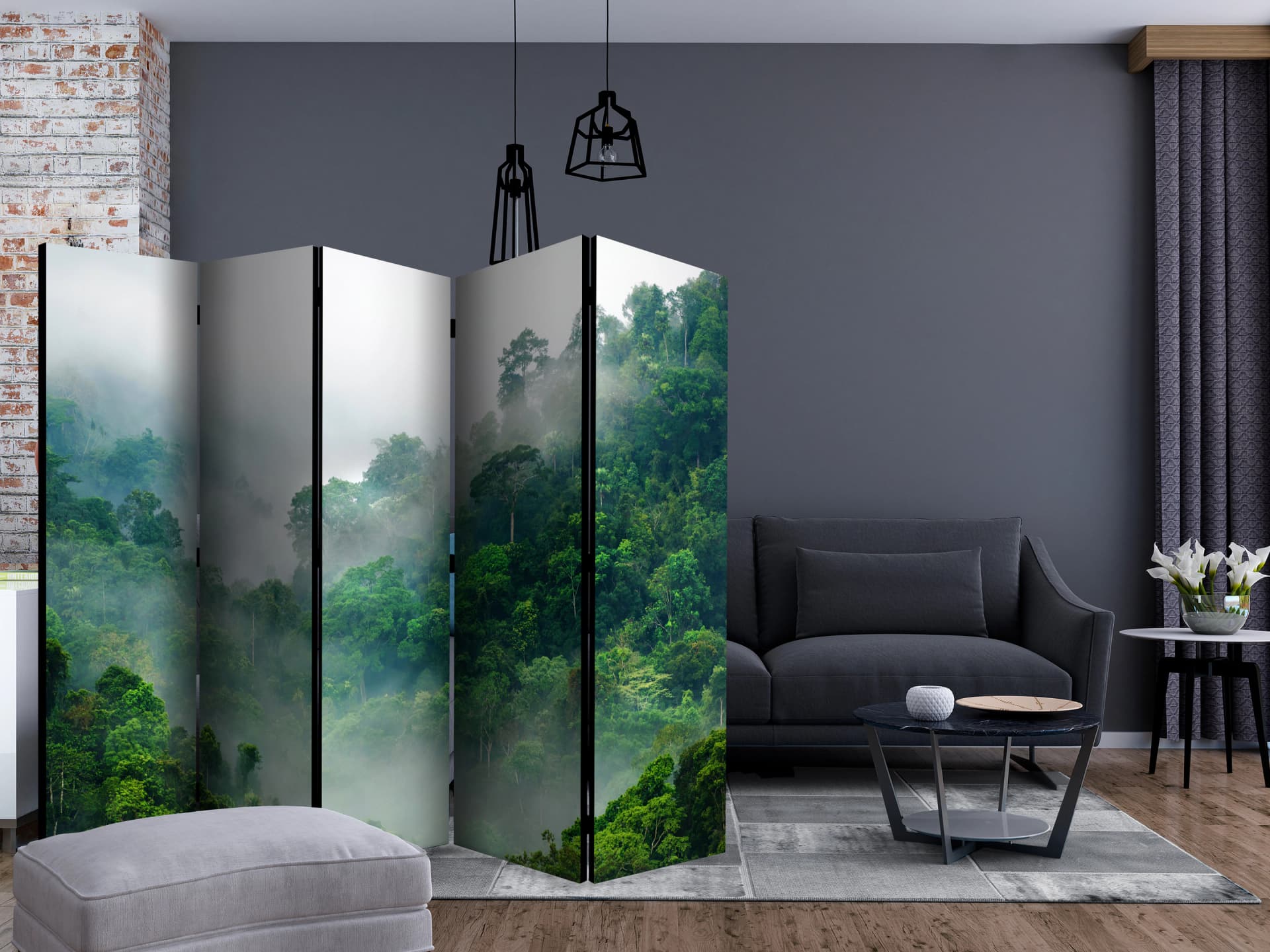 

Parawan 5-częściowy - Poranna mgła II [Room Dividers] (rozmiar 225x172)