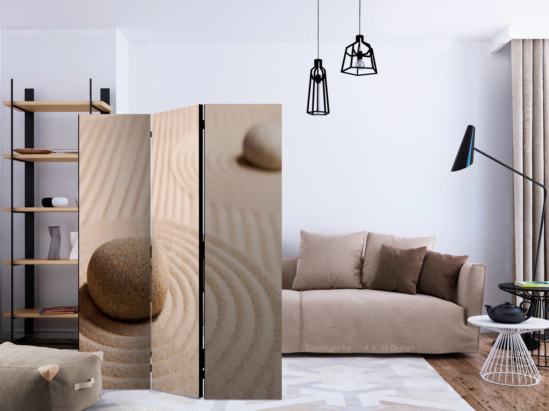 

Parawan 3-częściowy - Piasek i zen [Room Dividers] (rozmiar 135x172)