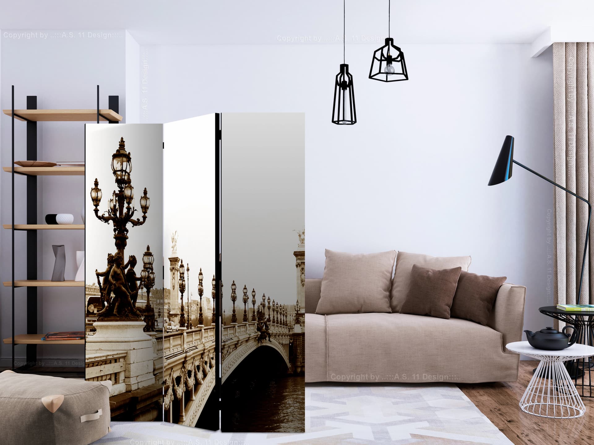 

Parawan 3-częściowy - Most Aleksandra III, Paryż [Room Dividers] (rozmiar 135x172)