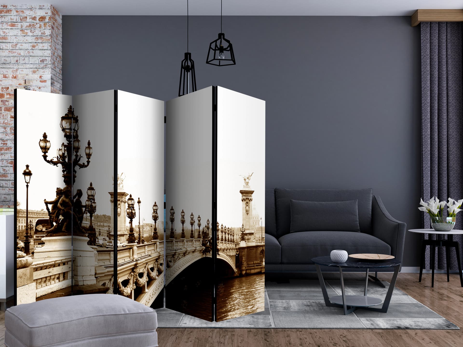 

Parawan 5-częściowy - Most Aleksandra III, Paryż II [Room Dividers] (rozmiar 225x172)