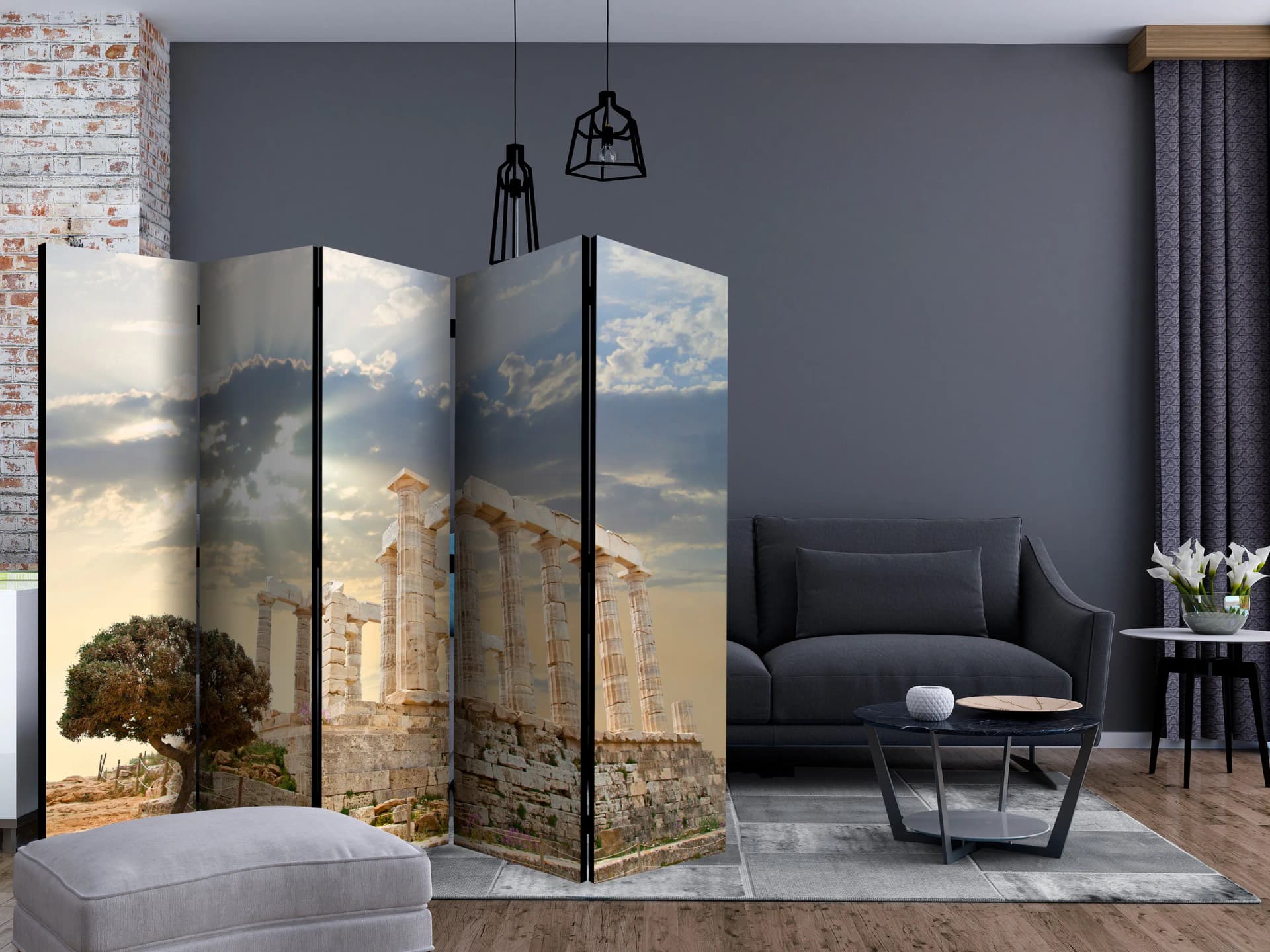 

Parawan 5-częściowy - Grecki Akropol II [Room Dividers] (rozmiar 225x172)