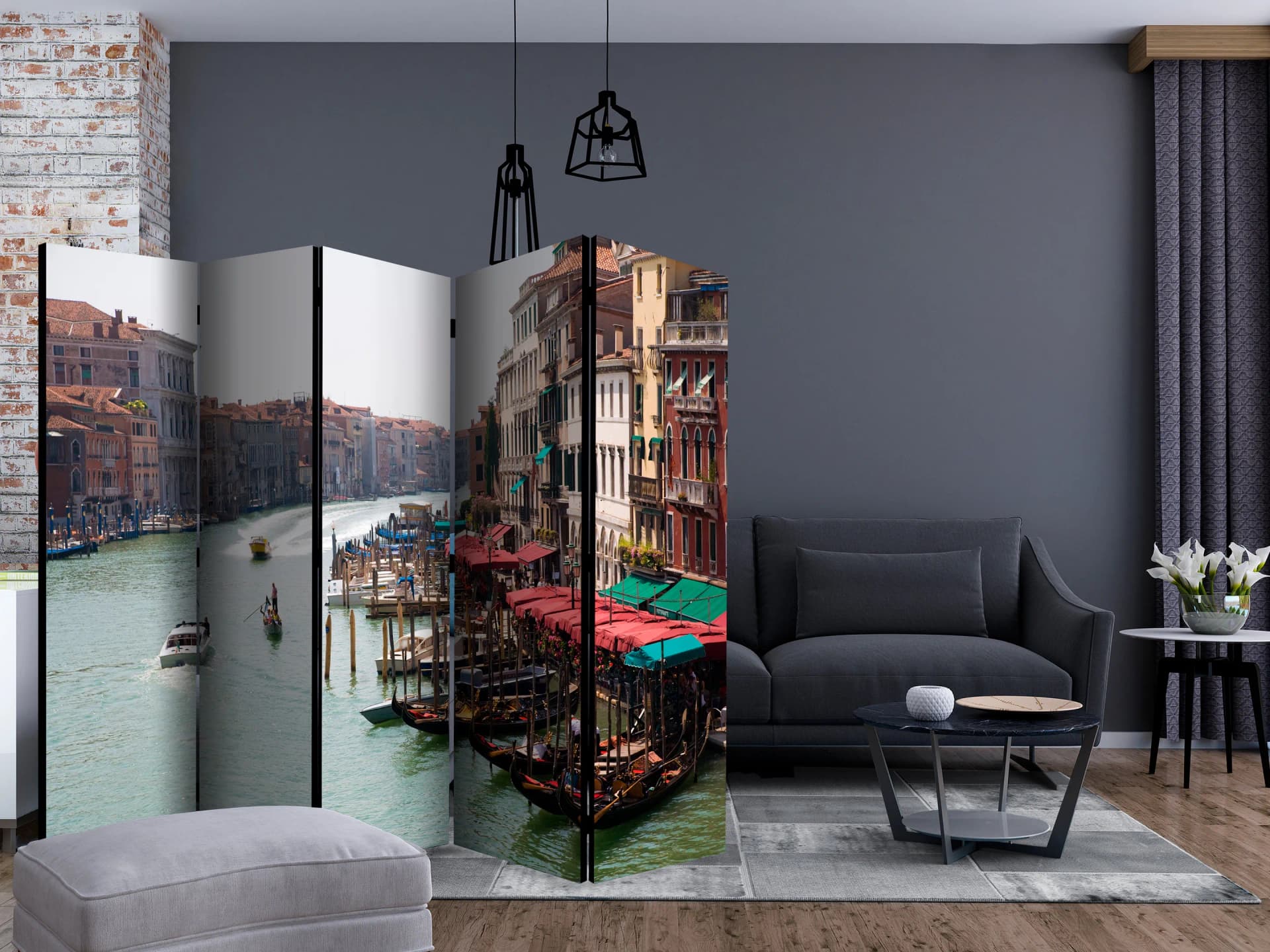

Parawan 5-częściowy - Canal Grande w Wenecji, Włochy II [Room Dividers] (rozmiar 225x172)