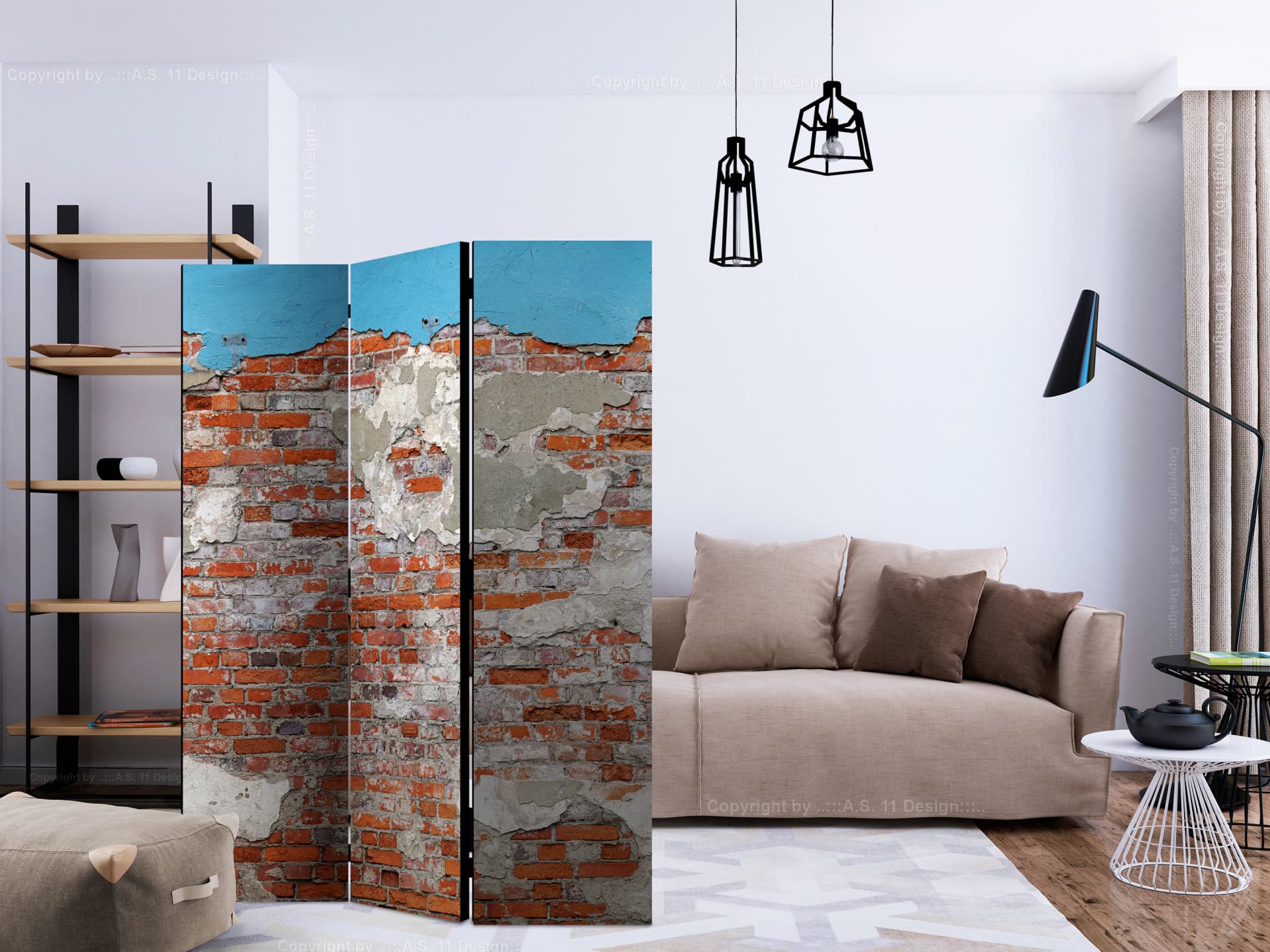 

Parawan 3-częściowy - Tajemnice muru [Room Dividers] (rozmiar 135x172)