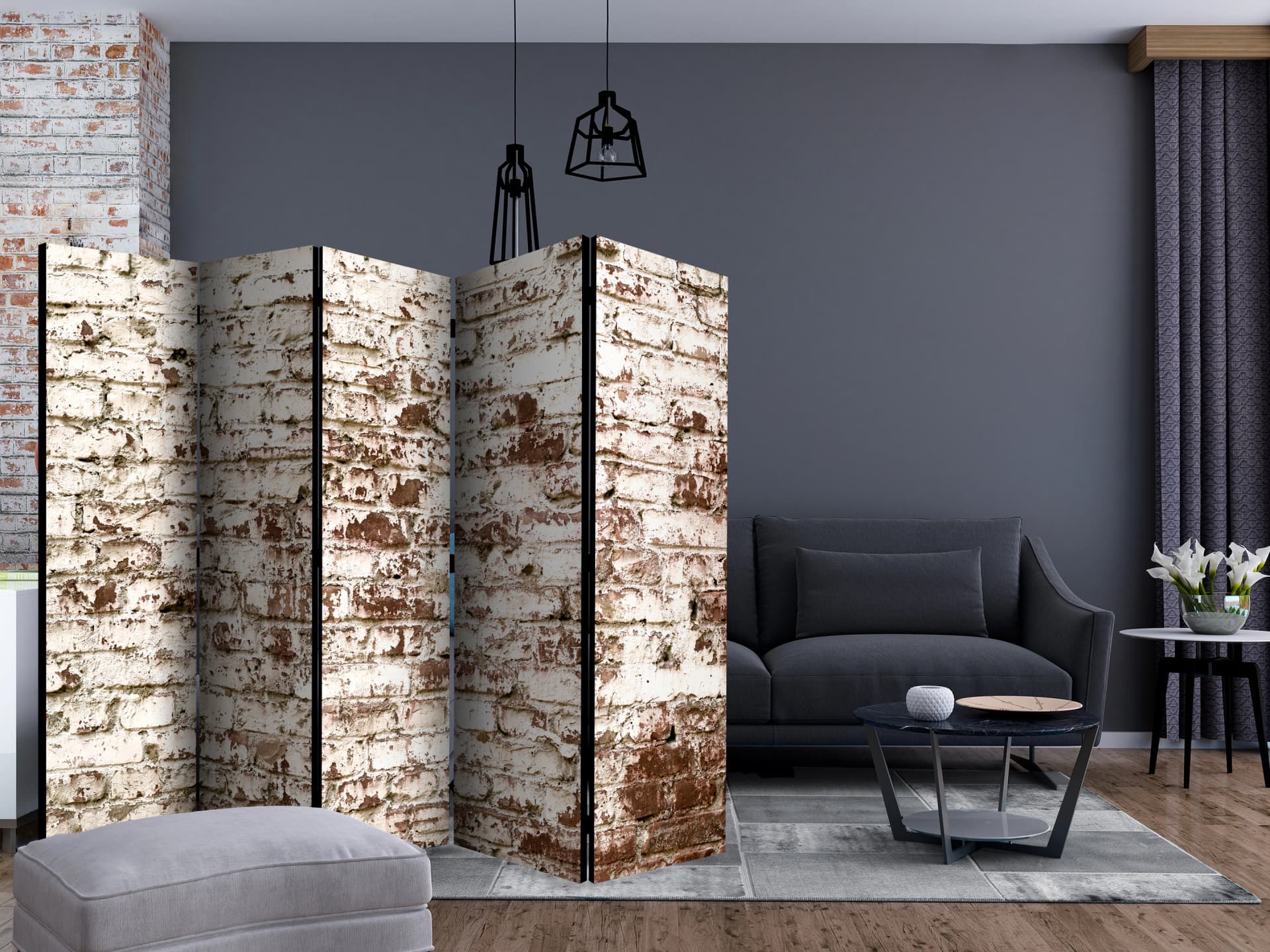 

Parawan 5-częściowy - Smugi czasu II [Room Dividers] (rozmiar 225x172)